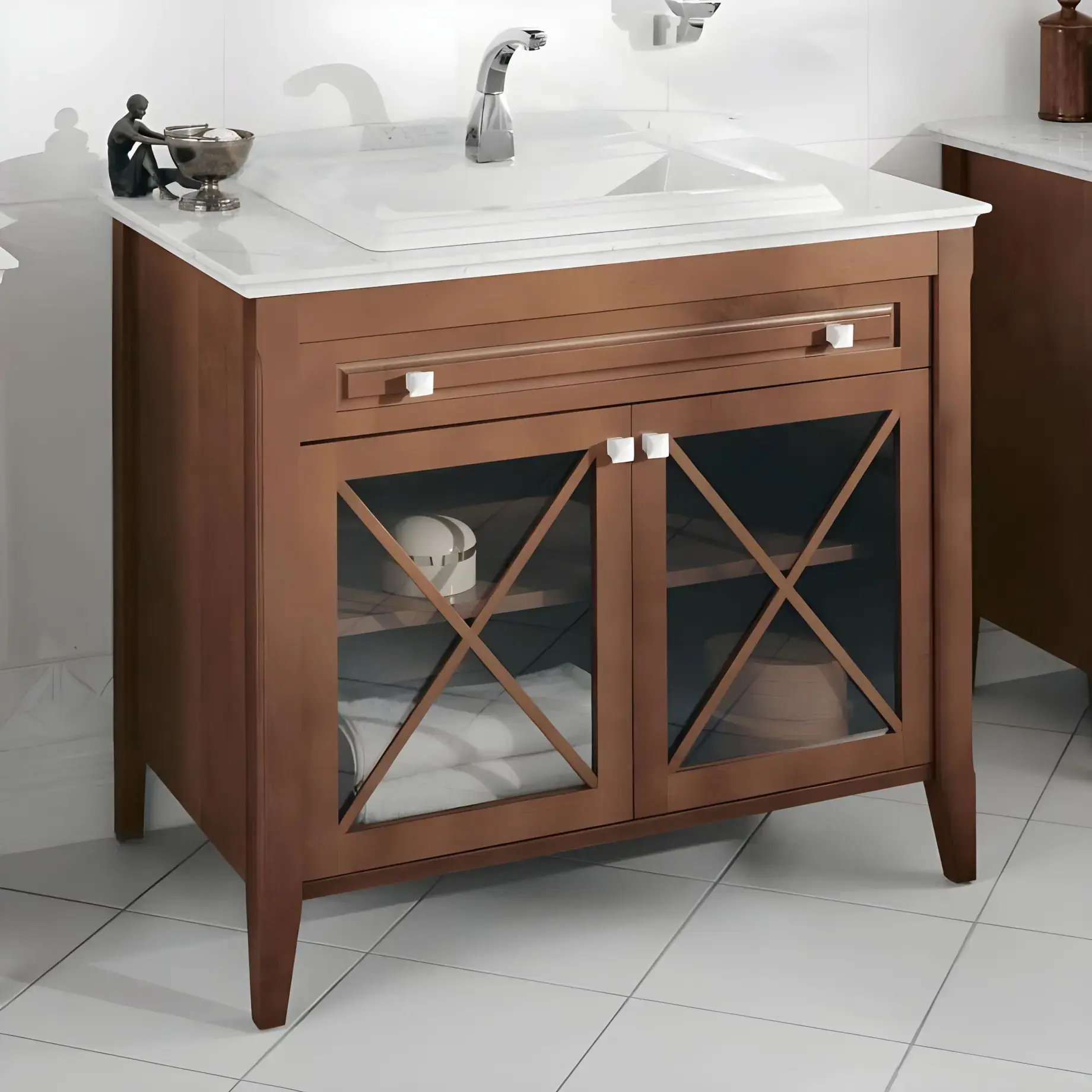 Умивальник Hommage Villeroy & Boch 710263R1 Alpine White CeramicPlus — вид спереду
