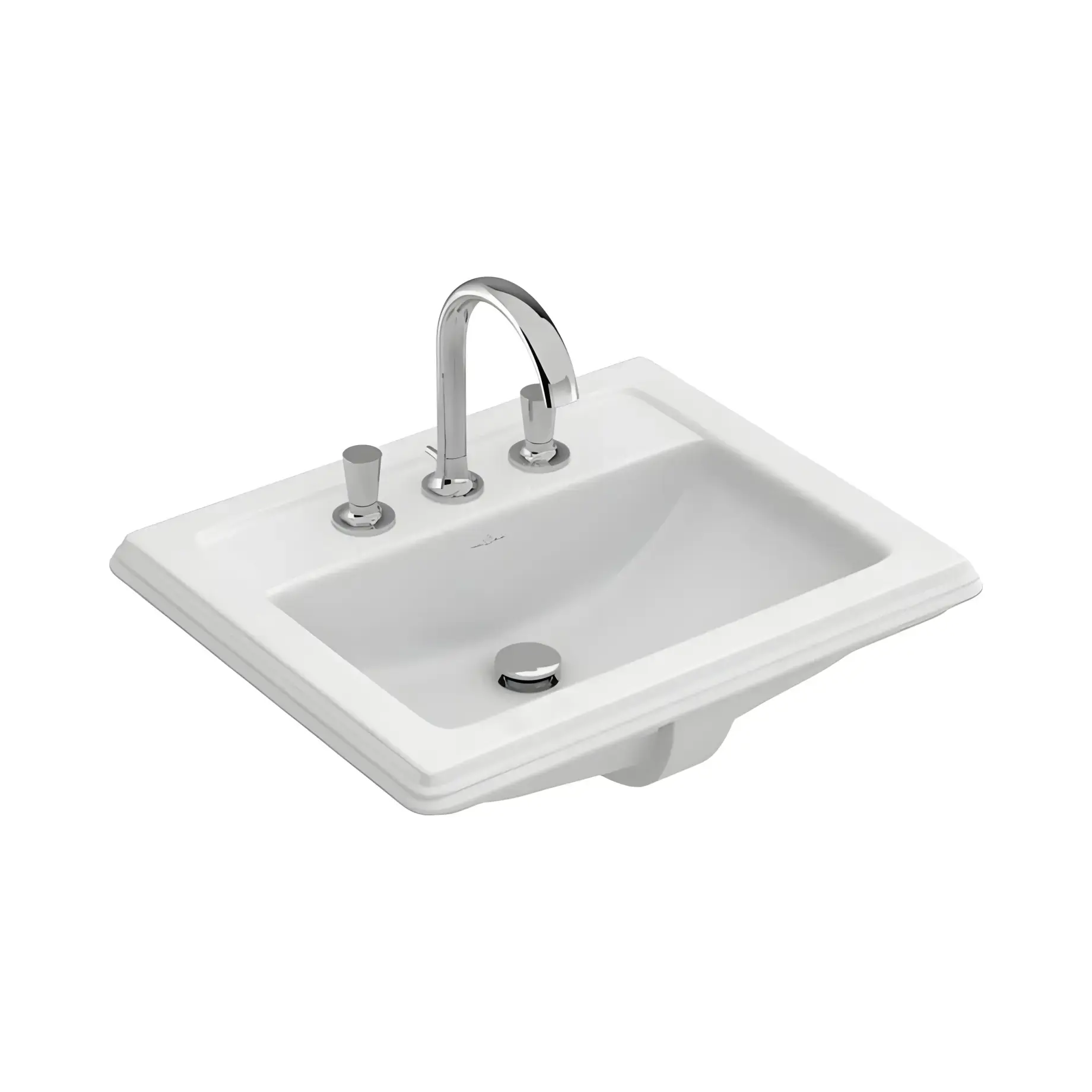 Умивальник Hommage Villeroy & Boch 710263R1 Alpine White CeramicPlus — вид ззаду