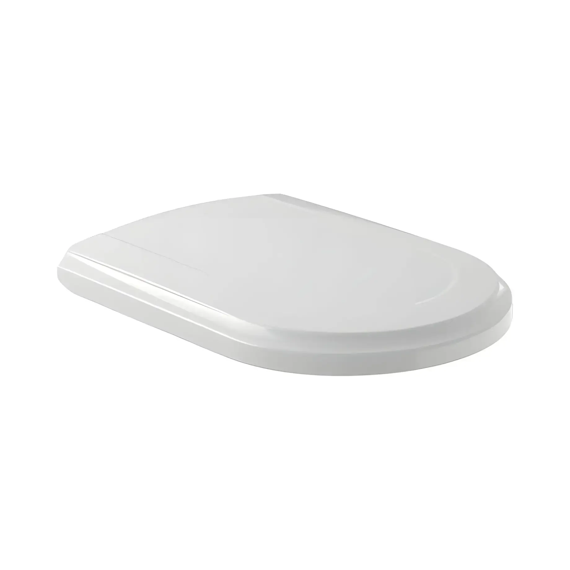Сидіння з кришкою для унітазу (SoftClosing і QuickRelease) Hommage Villeroy & Boch 8809S1R1 White Alpin 43 x 48.5 см — вид на білому тлі