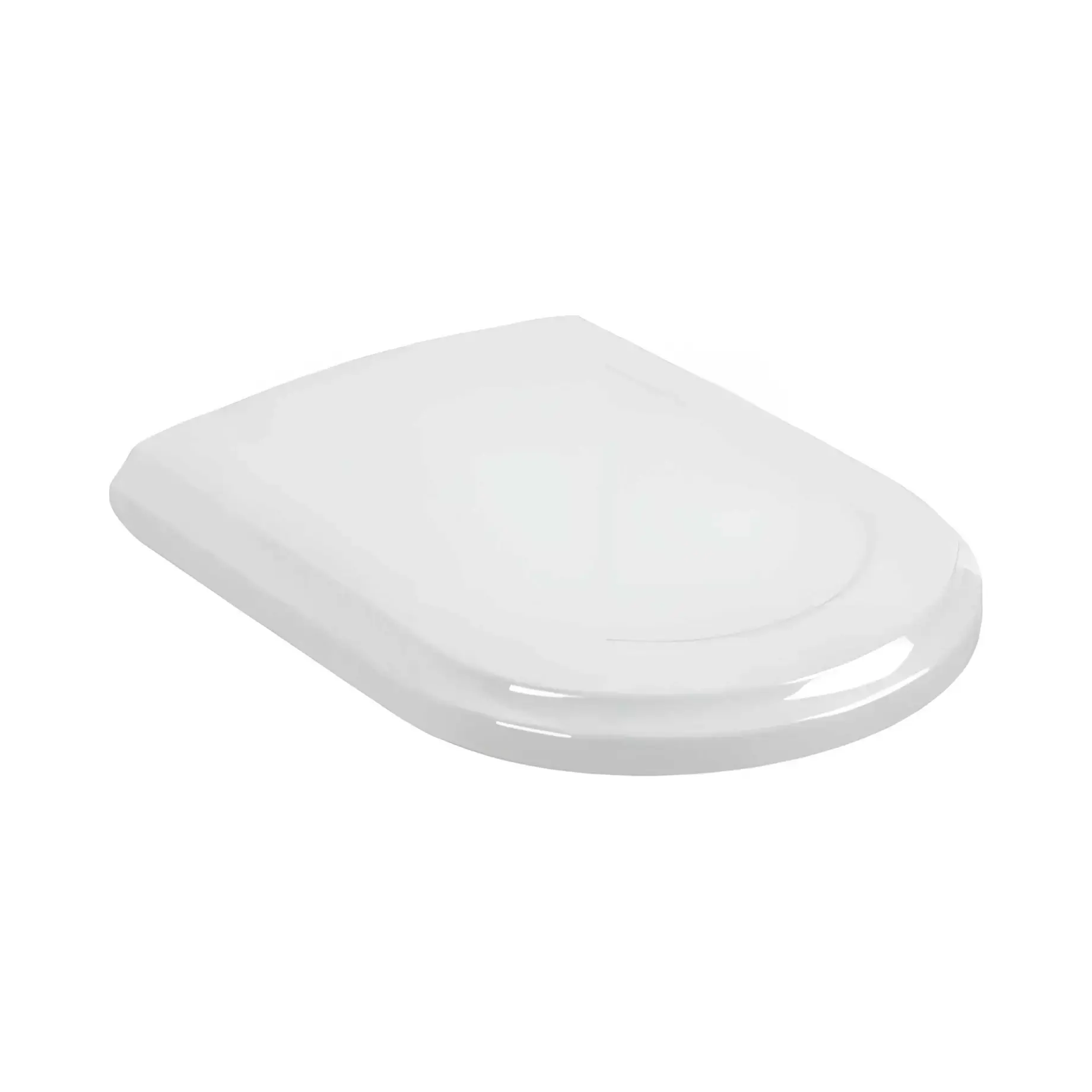 Сидіння з кришкою для унітазу (SoftClosing і QuickRelease) Hommage Villeroy & Boch 8809S6R1 White Alpin 43 x 48.5 см — вид на білому тлі