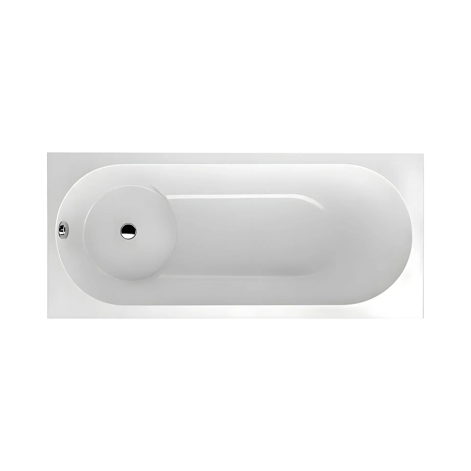 Ванна Libra Villeroy & Boch UBQ180LIB2V-01 Alpine White 180 х 80 см — вид на білому тлі