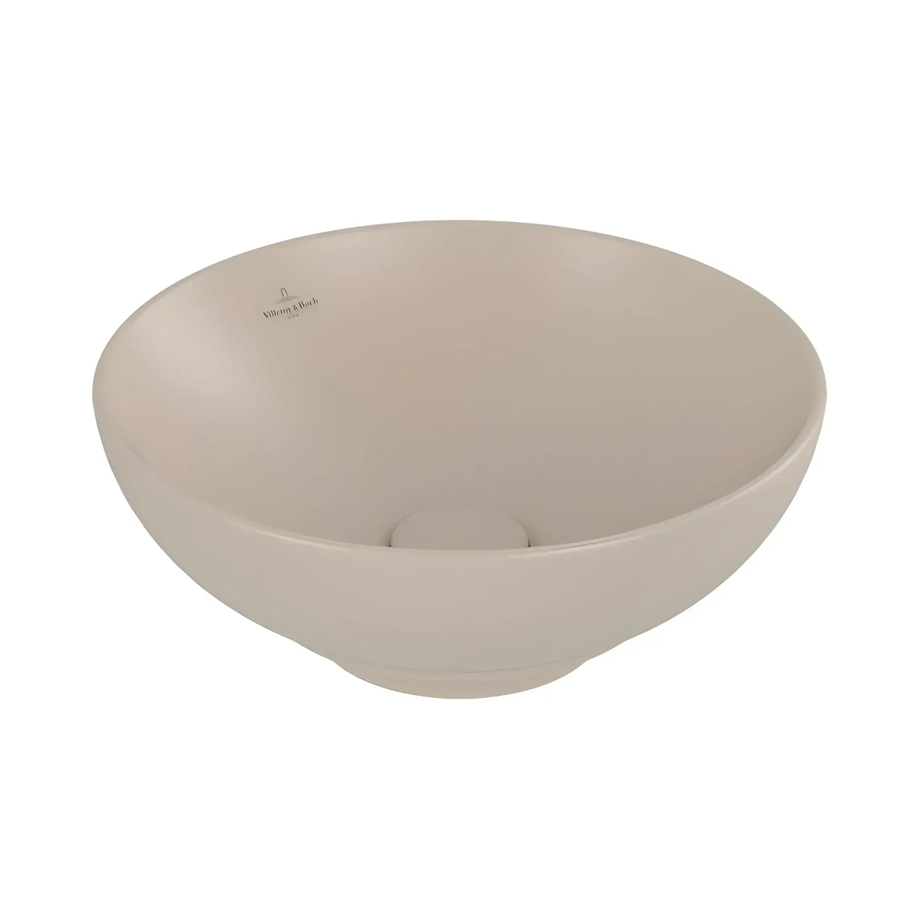 Умивальник Loop & Friends Villeroy & Boch 4A4500AM Almond CeramicPlus 38 х 38 см — вид на білому тлі
