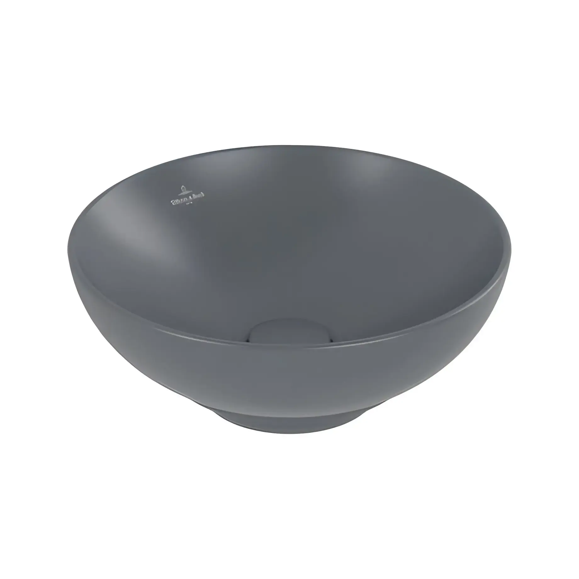 Умивальник Loop & Friends Villeroy & Boch 4A4500i4 Graphite CeramicPlus 38 х 38 см — вид на білому тлі