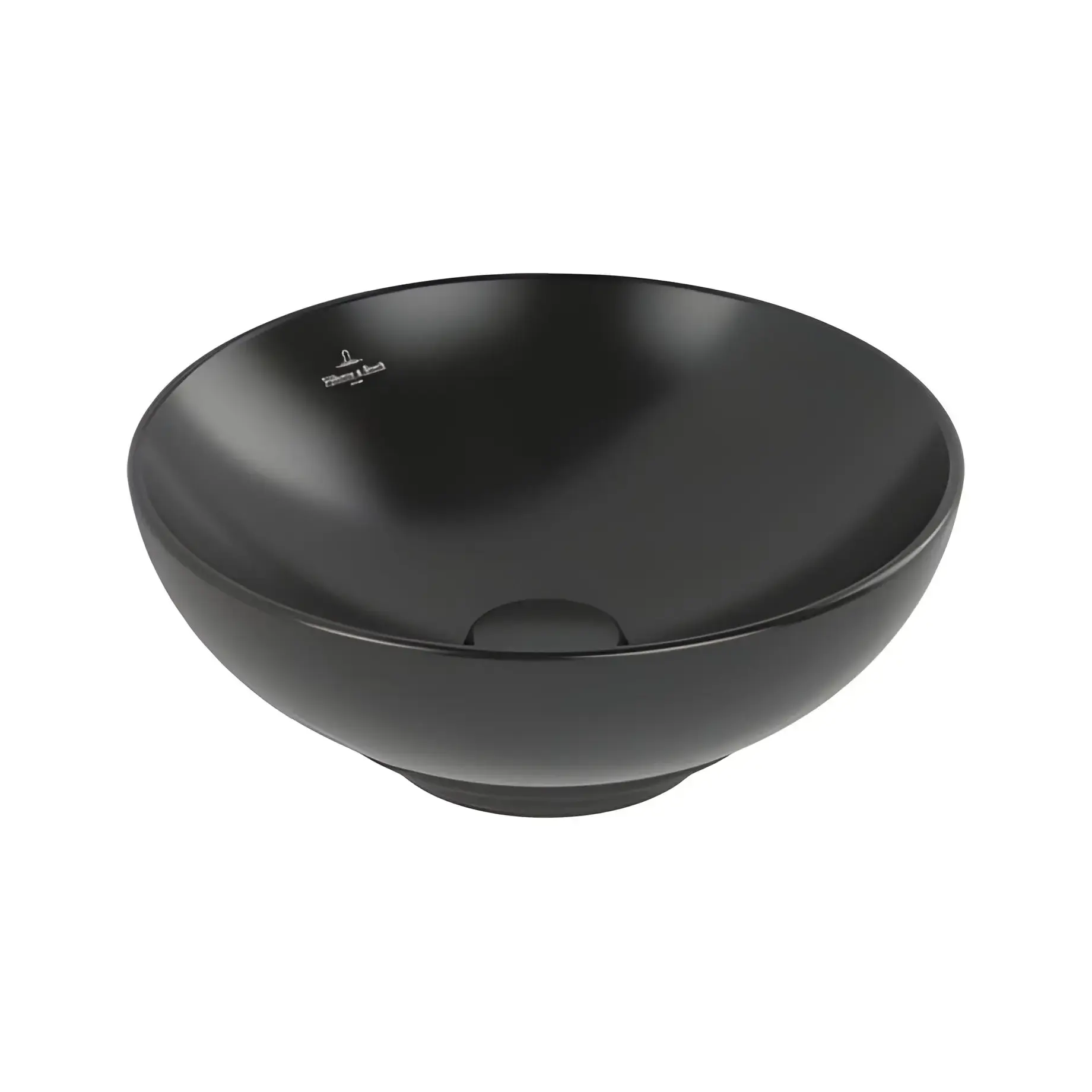 Умивальник Loop & Friends Villeroy & Boch 4A4500S5 Ebony CeramicPlus 38 х 38 см — вид на білому тлі