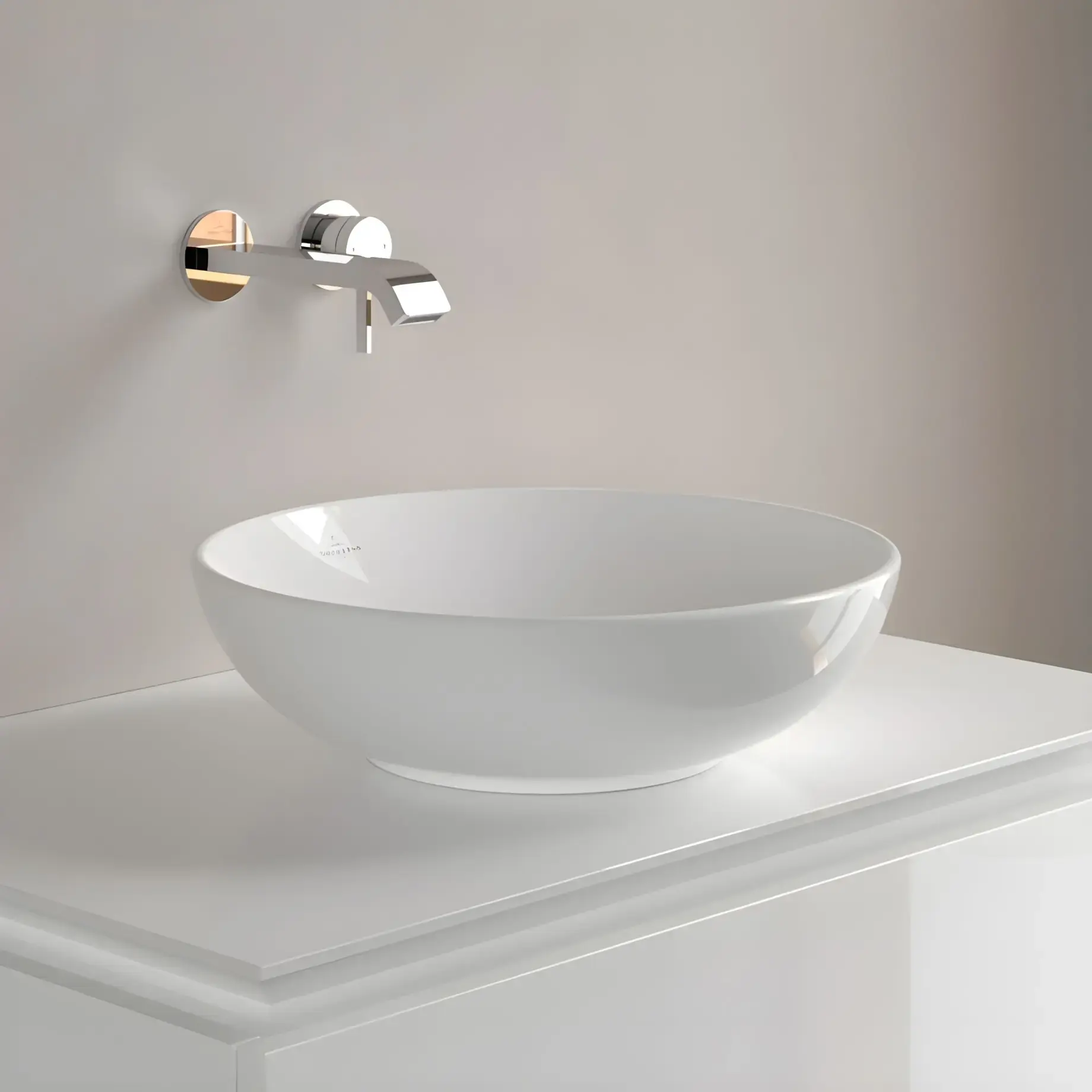 Умивальник Loop & Friends Villeroy & Boch 4A460001 Alpine White — вид всередину