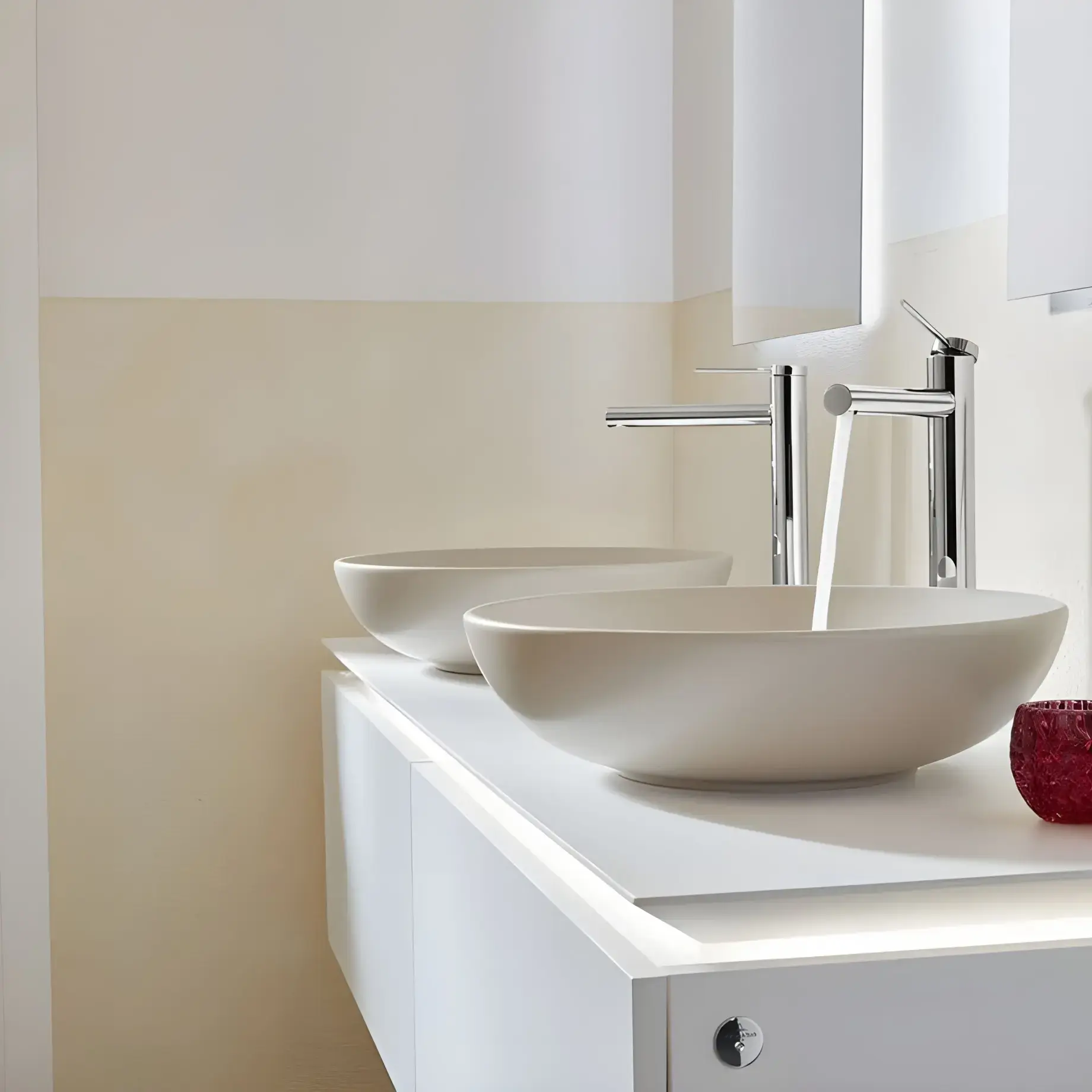 Умивальник Loop & Friends Villeroy & Boch 4A4601AM Almond CeramicPlus — вид згори