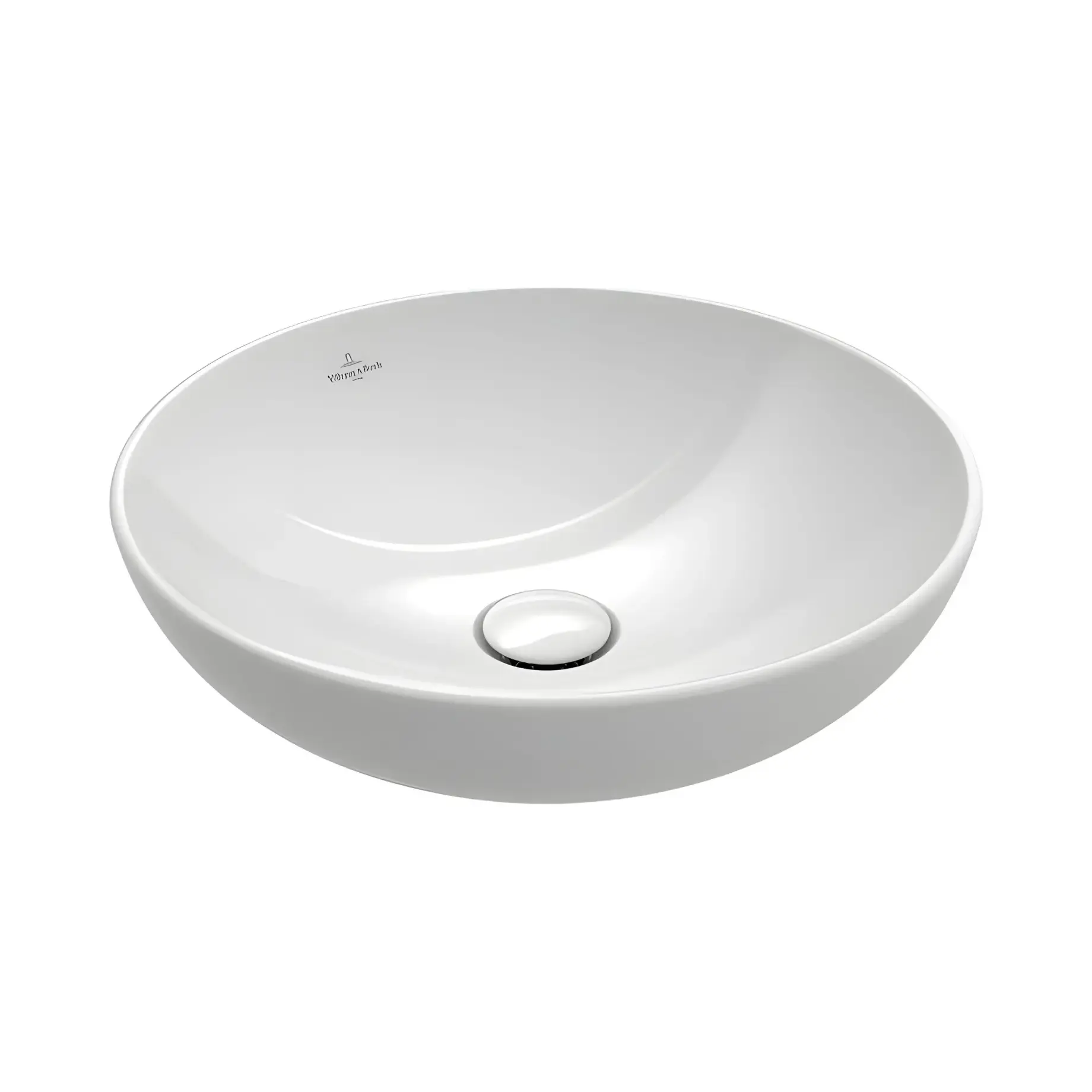 Умивальник Loop & Friends Villeroy & Boch 4A4601R1 Alpine White CeramicPlus 42 х 42 см — вид на білому тлі