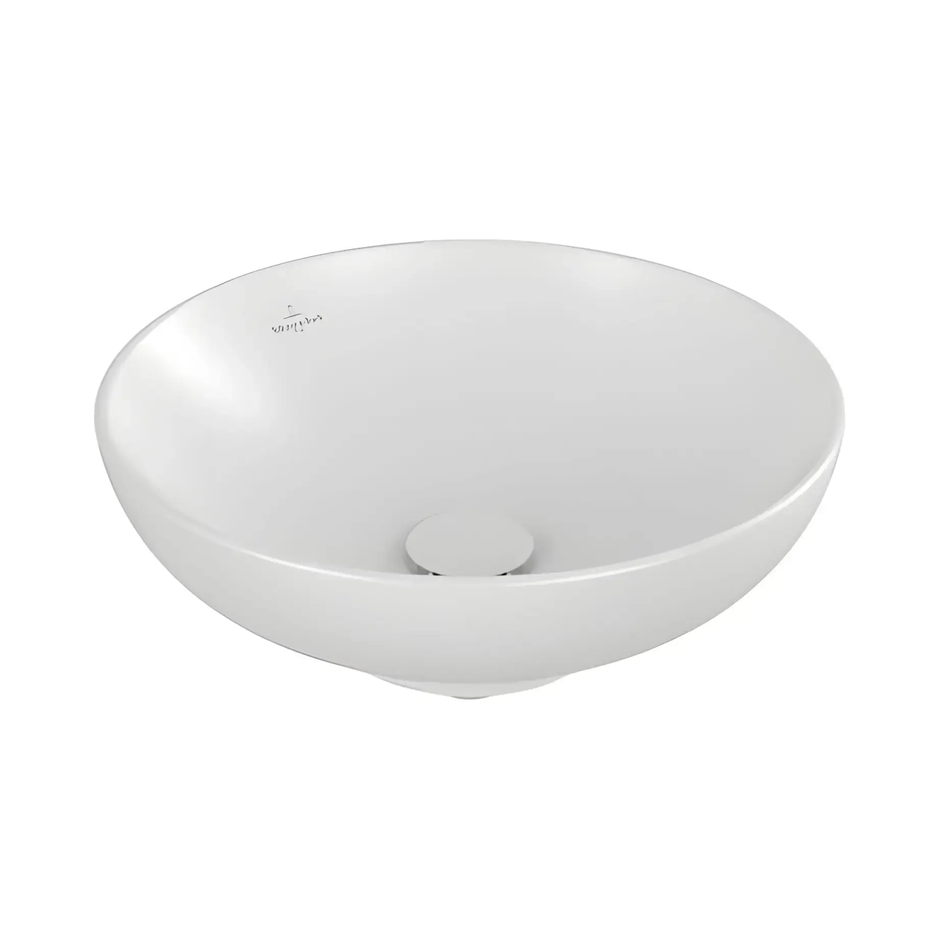 Умивальник Loop & Friends Villeroy & Boch 4A4601RW Stone White CeramicPlus 42 х 42 см — вид на білому тлі