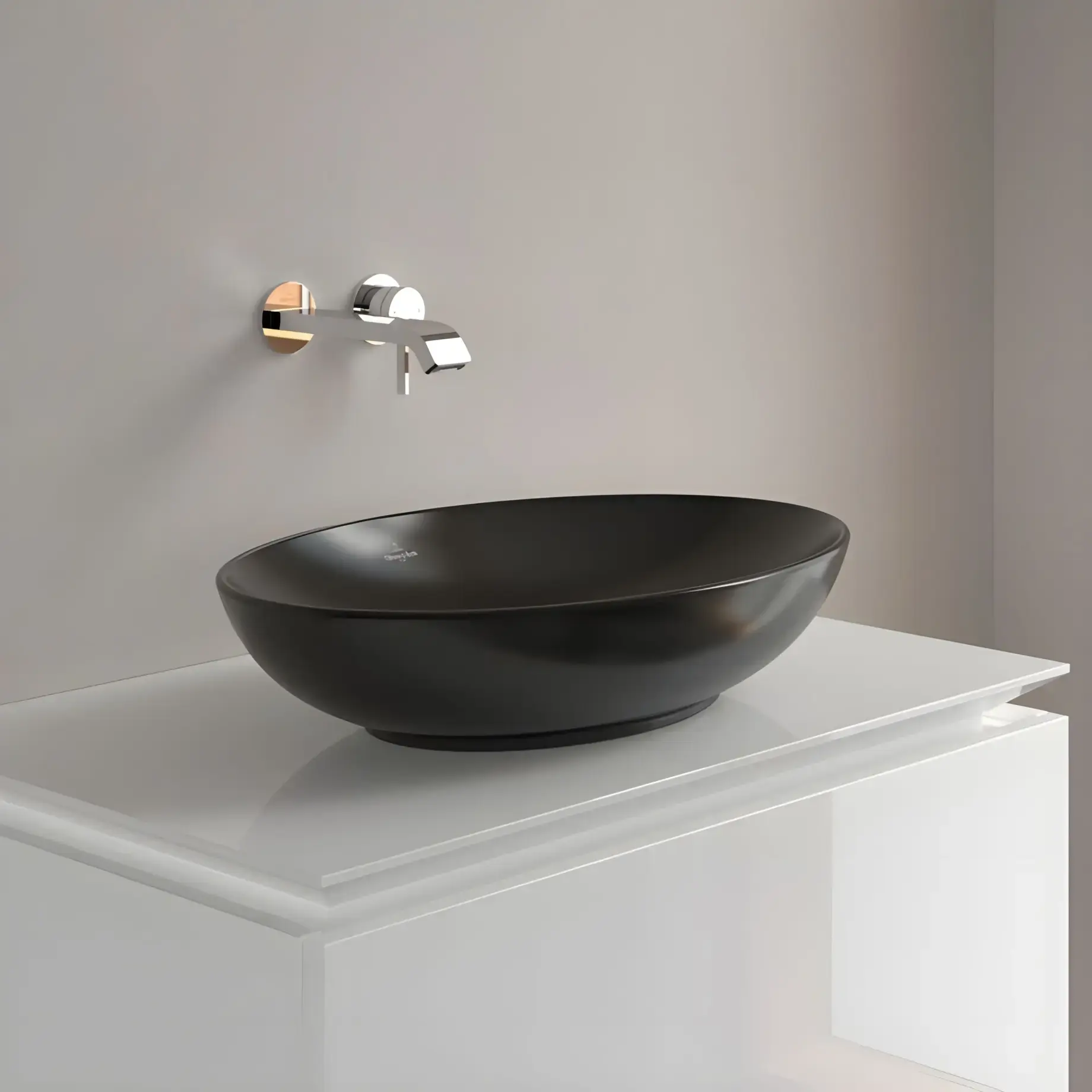 Умывальник Loop & Friends Villeroy & Boch 4A4700R7 — боковой ракурс