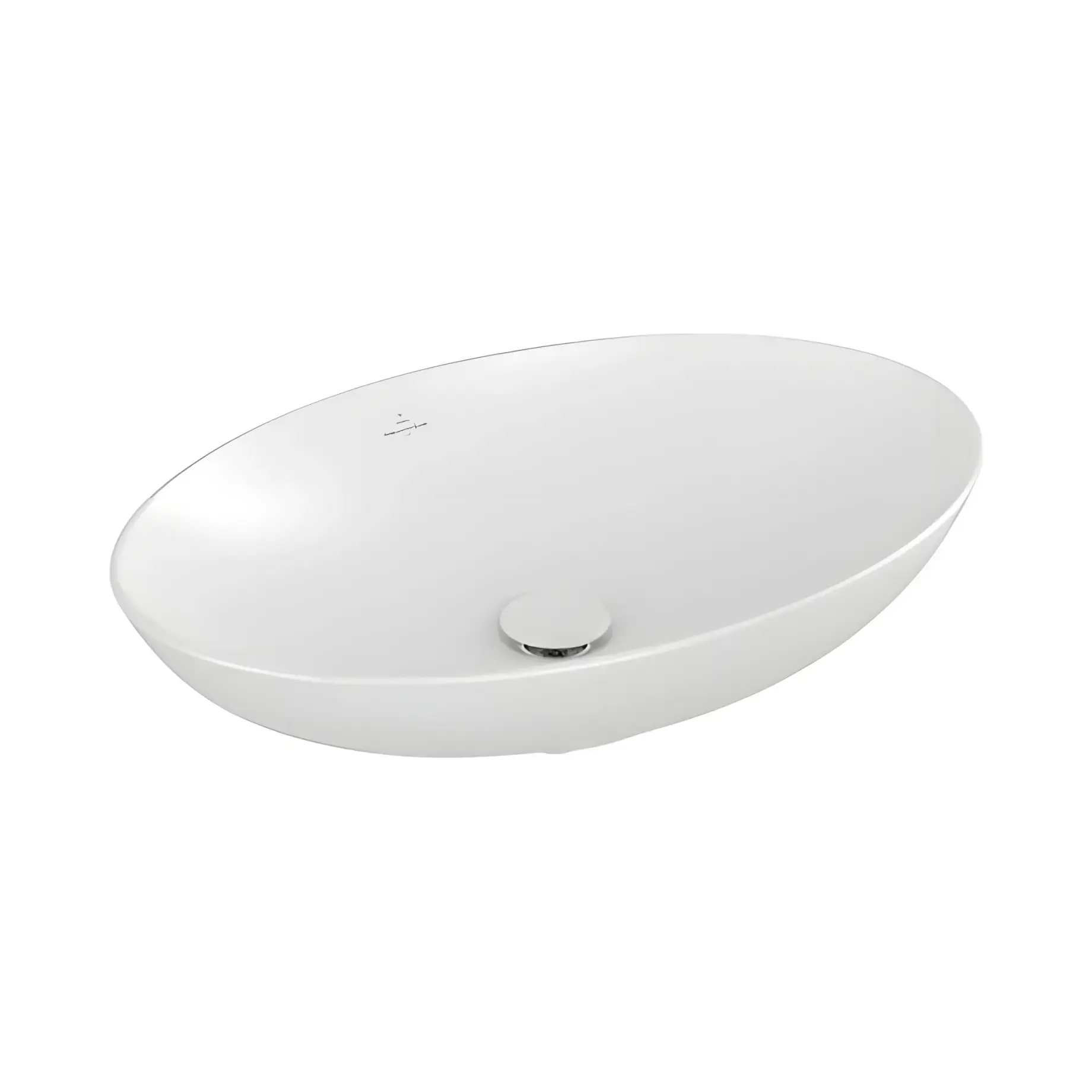 Умивальник Loop & Friends Villeroy & Boch 4A4701RW Stone White CeramicPlus 56 х 38 см — вид на білому тлі