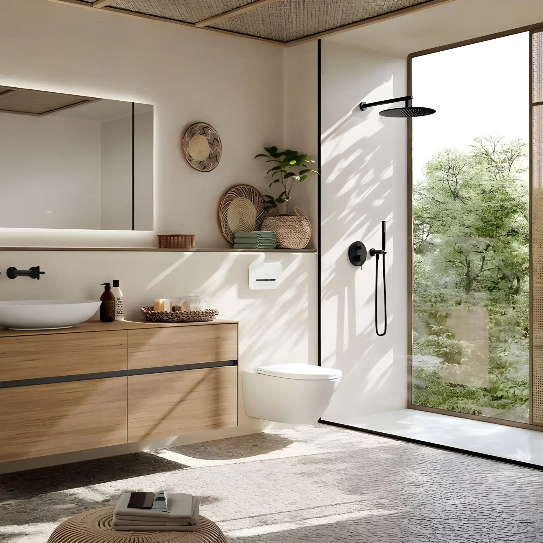 Умивальник Loop & Friends Villeroy & Boch 4A4701RW Stone White CeramicPlus — бічний ракурс