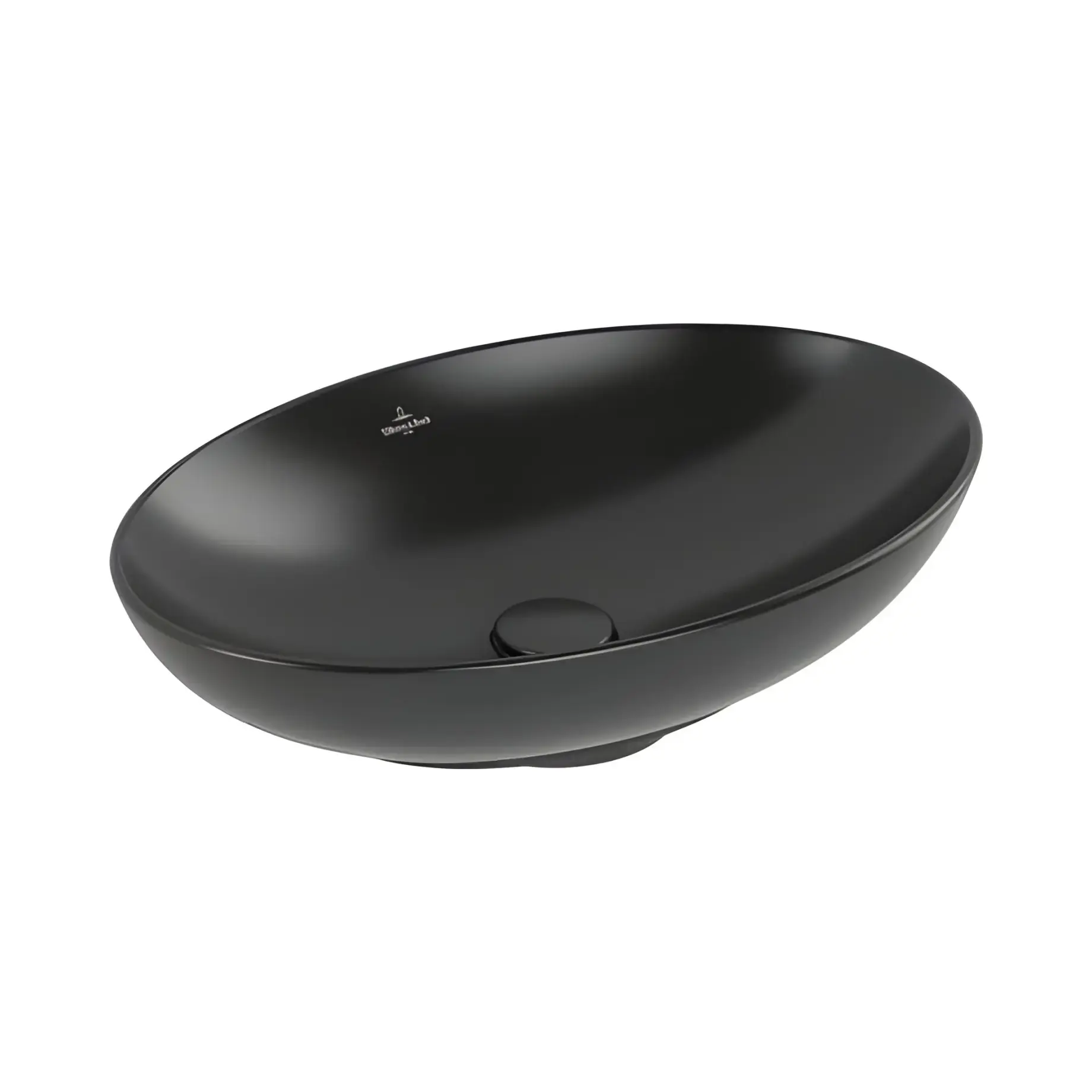 Умивальник Loop & Friends Villeroy & Boch 4A4701S5 Ebony CeramicPlus 56 х 38 см — вид на білому тлі