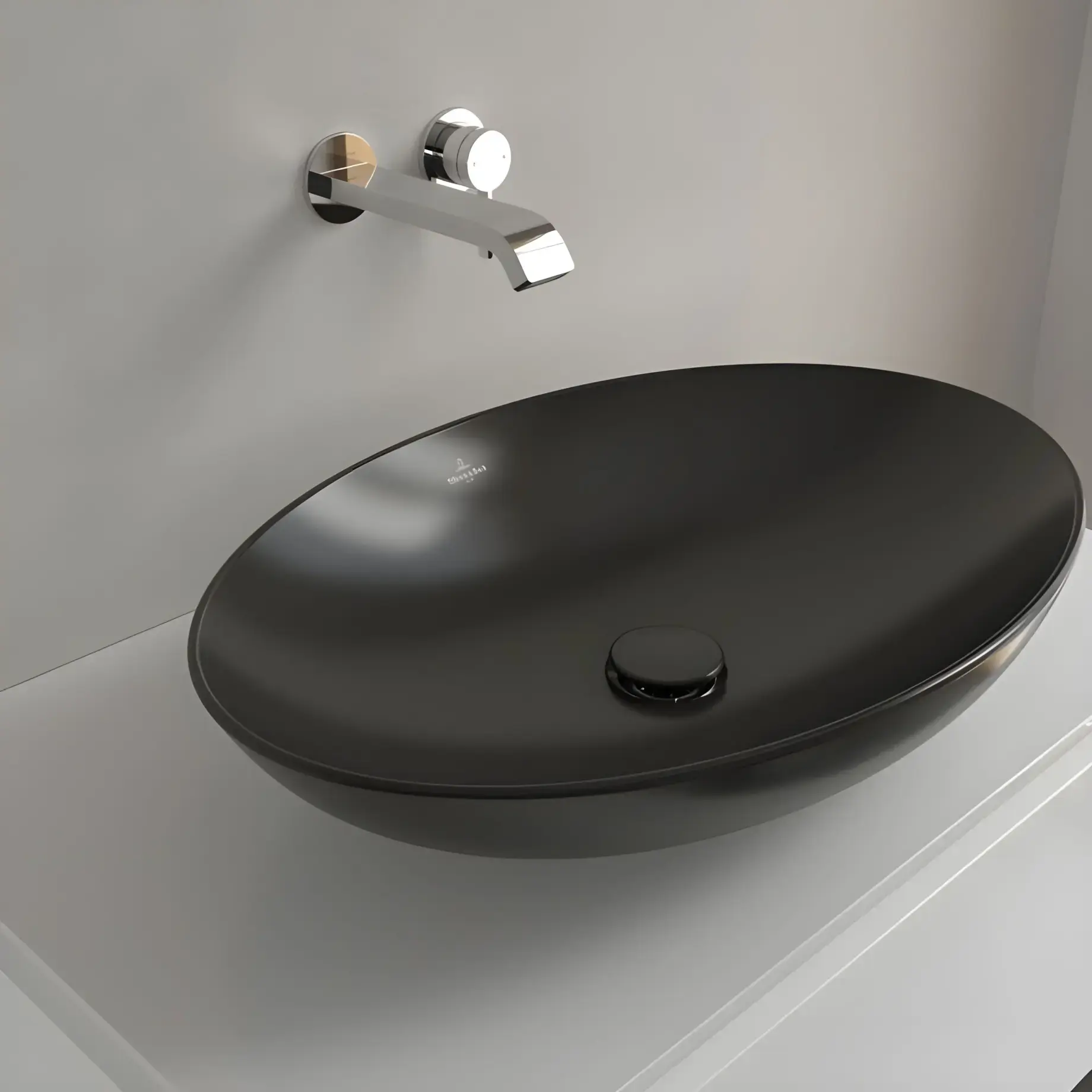 Умивальник Loop & Friends Villeroy & Boch 4A4701S5 Ebony CeramicPlus — вид згори