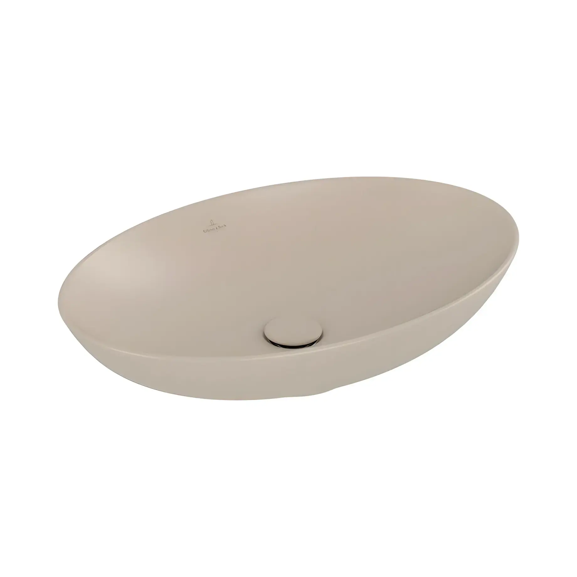 Умивальник Loop & Friends Villeroy & Boch 4A4800AM Almond CeramicPlus 62 х 42 см — вид на білому тлі