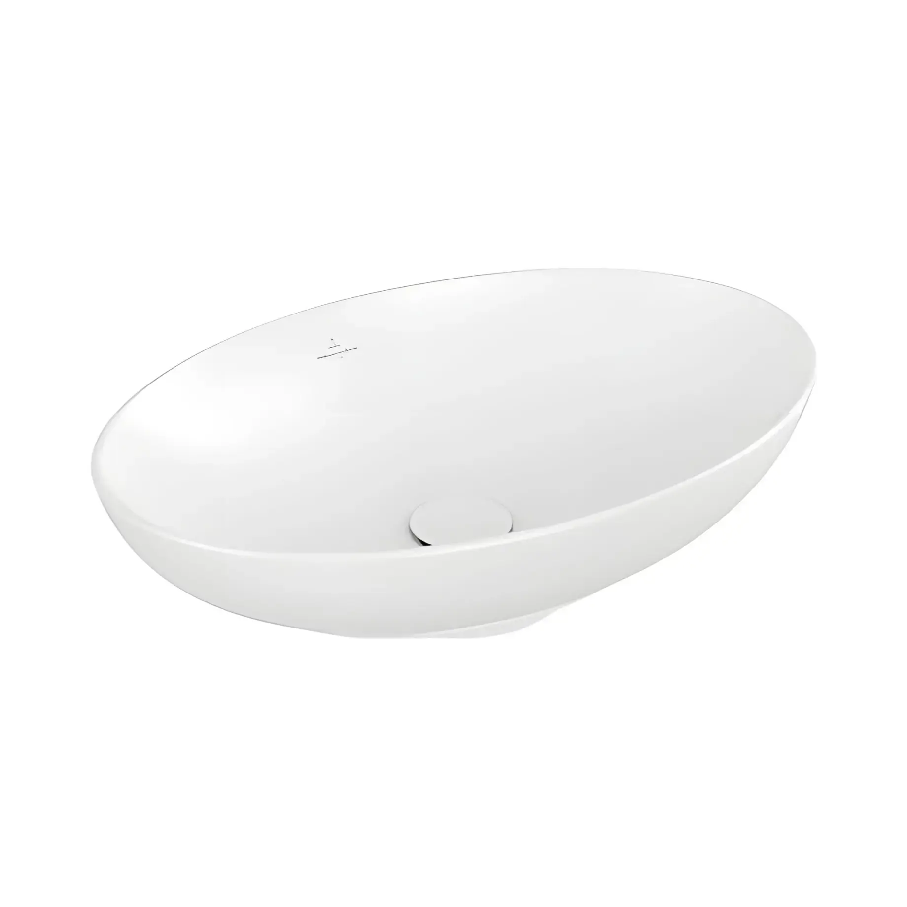 Умивальник Loop & Friends Villeroy & Boch 4A4800RW Stone White CeramicPlus 62 х 42 см — вид на білому тлі
