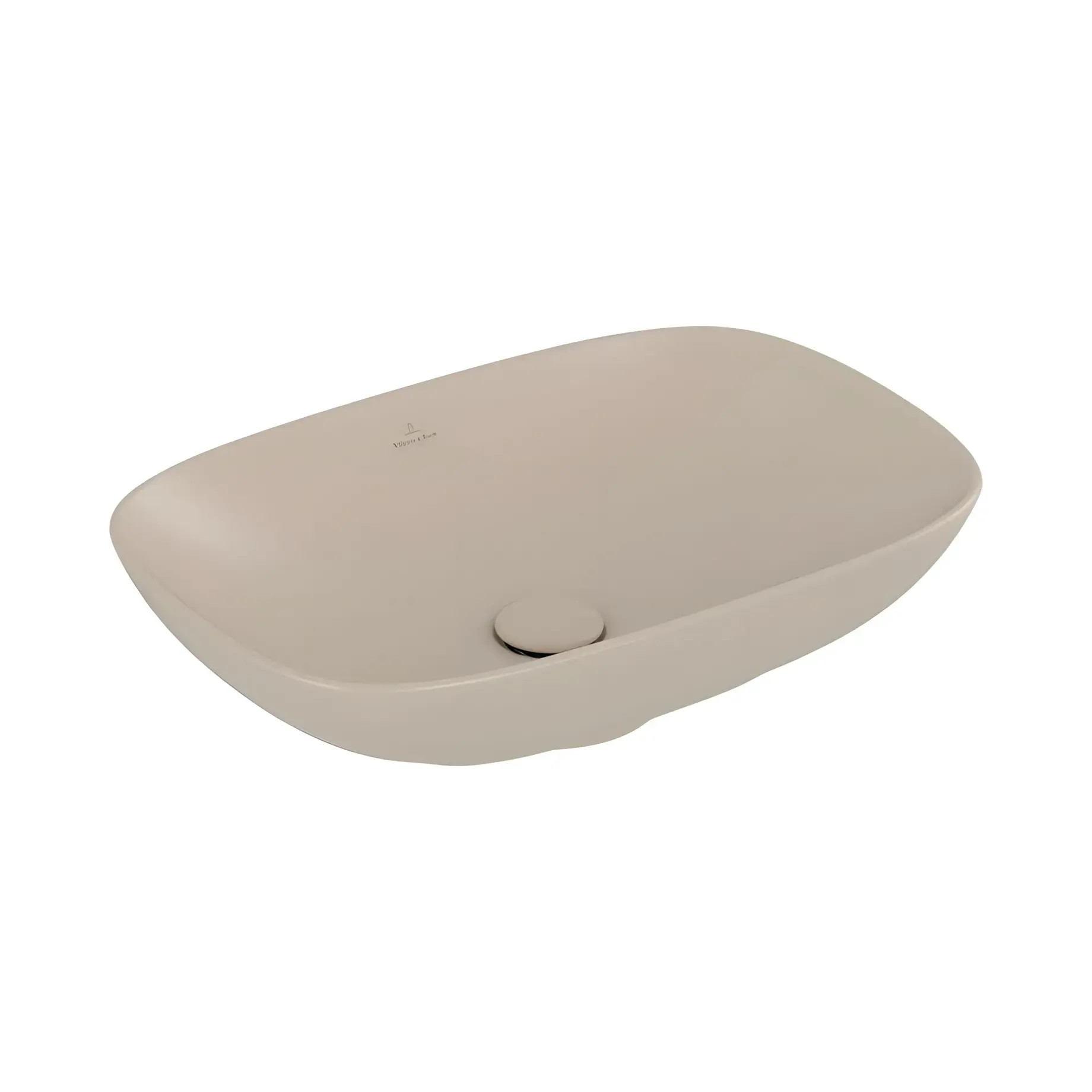 Умивальник Loop & Friends Villeroy & Boch 4A4901AM Almond CeramicPlus — вид на білому тлі