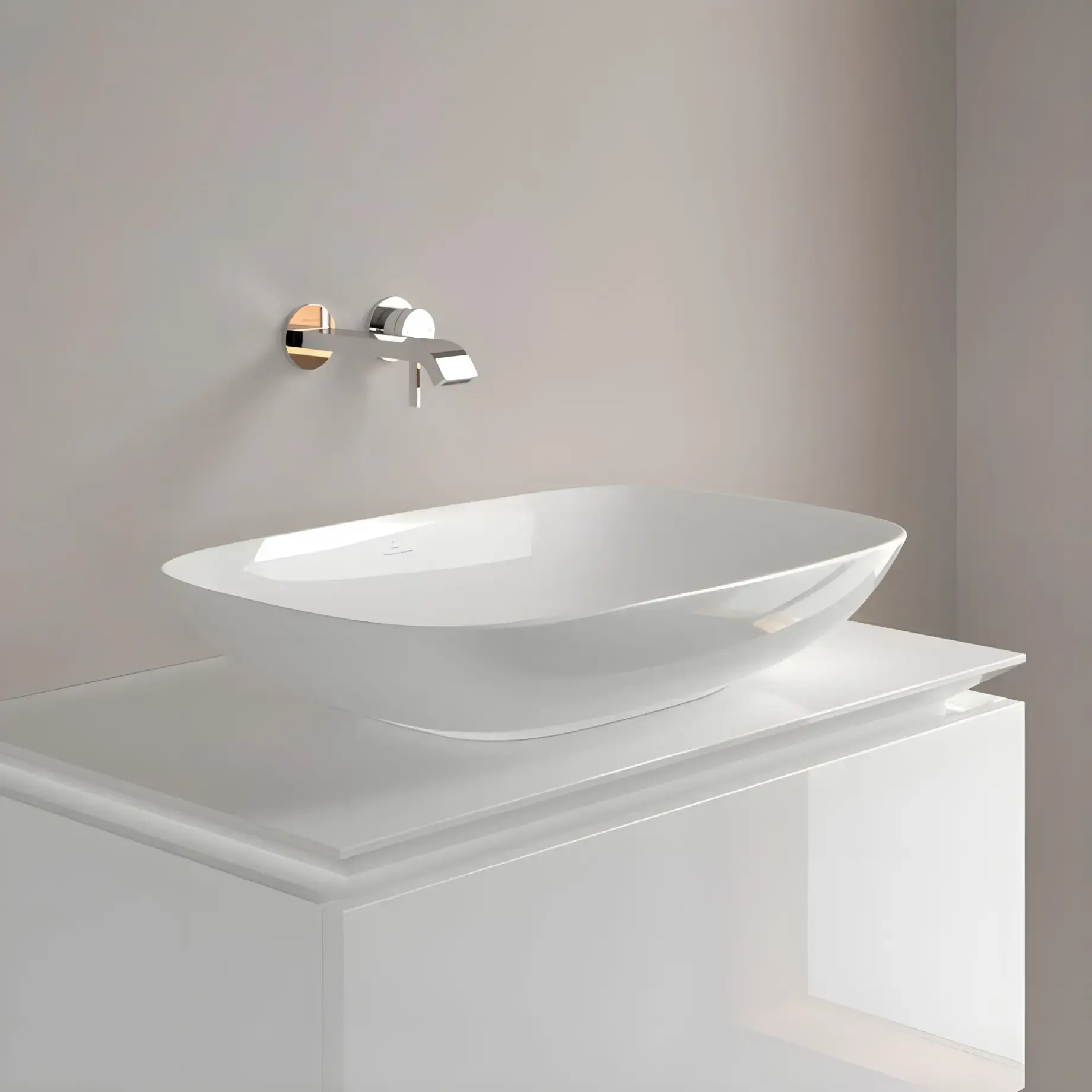 Умивальник Loop & Friends Villeroy & Boch 4A5000R1 Alpine White CeramicPlus — вид згори