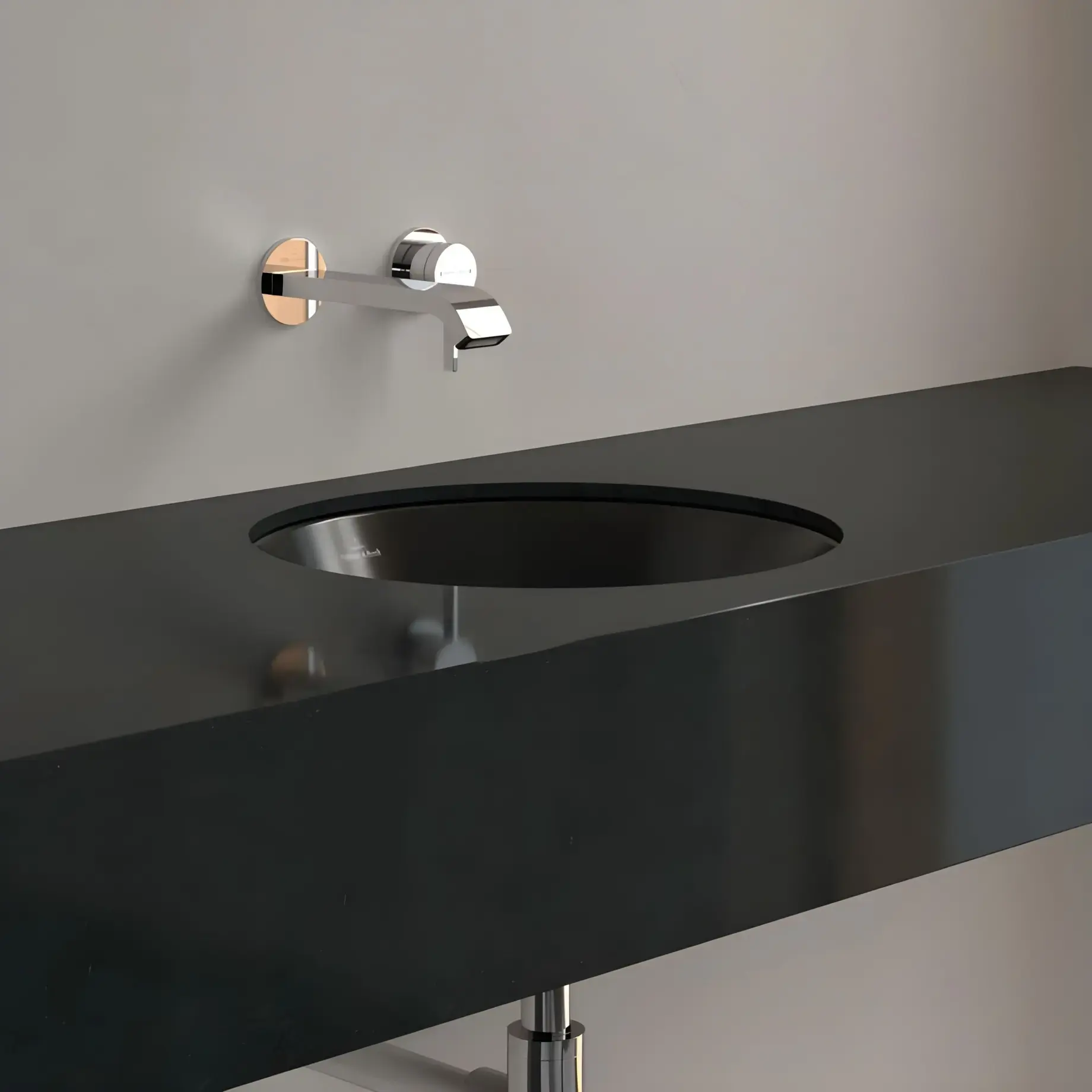Умивальник Loop & Friends Villeroy & Boch 4A5201R7 Pure Black CeramicPlus — вид згори