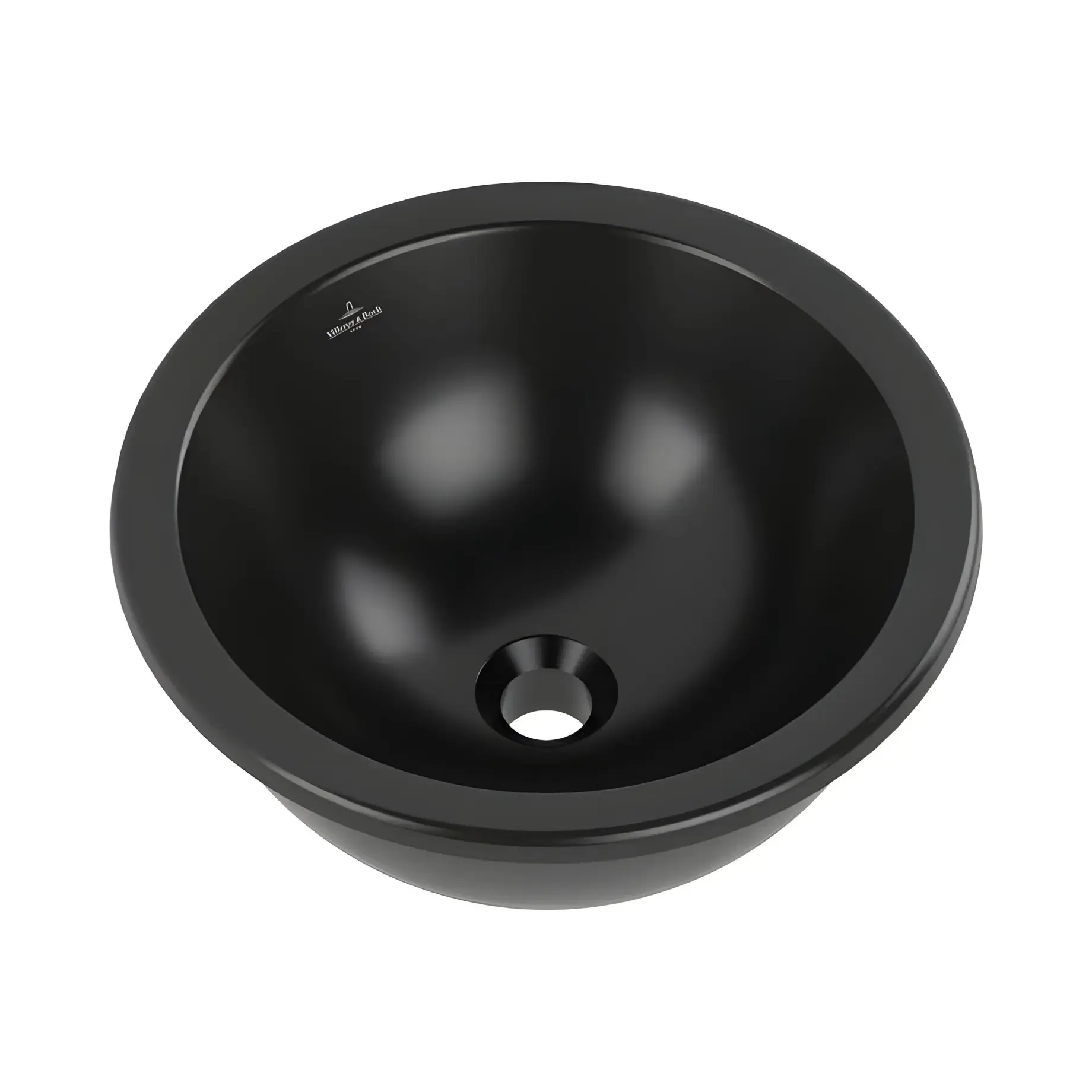Умивальник Loop & Friends Villeroy & Boch 4A5201R7 Pure Black CeramicPlus — вид ззаду