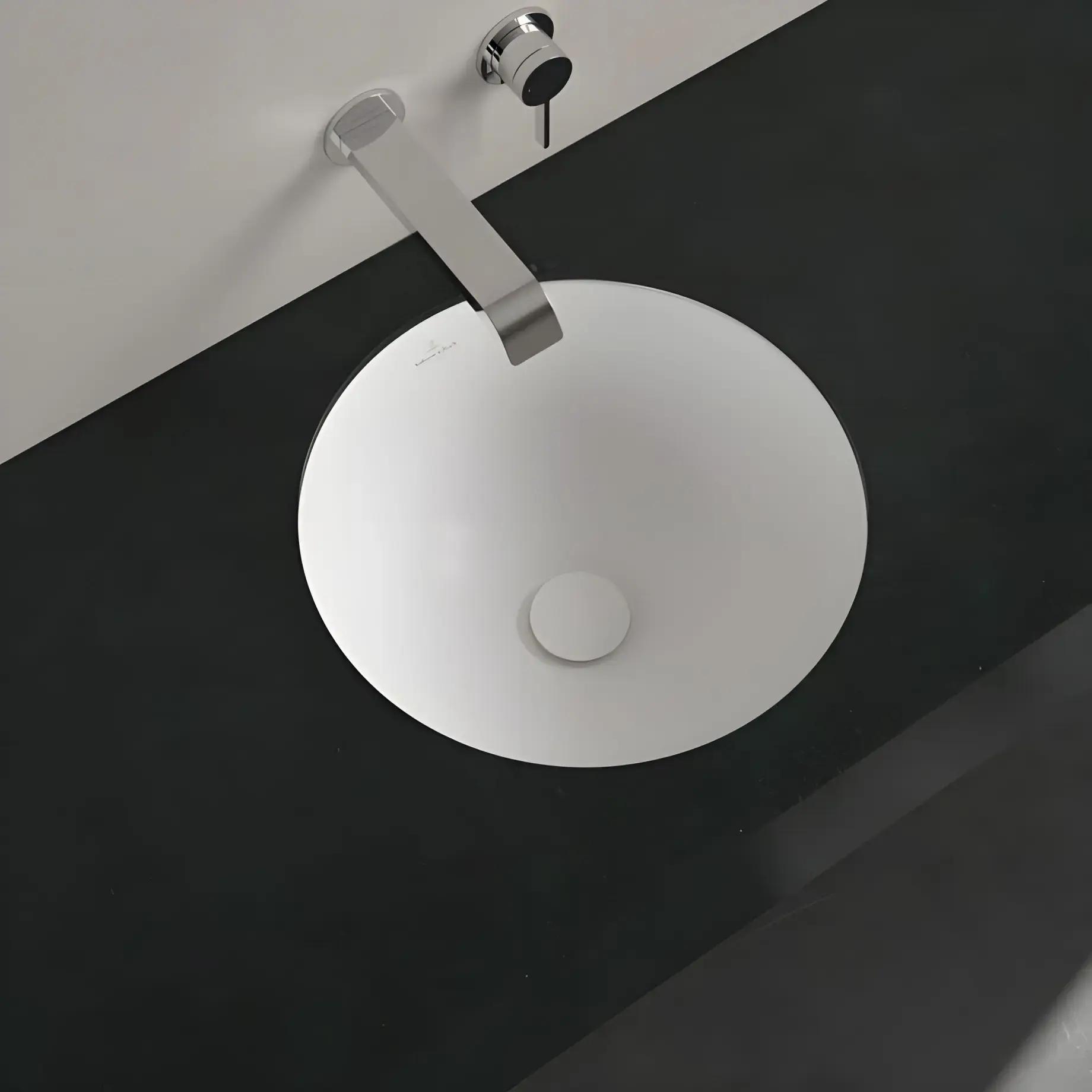 Умивальник Loop & Friends Villeroy & Boch 4A5201RW Stone White CeramicPlus — вид спереду
