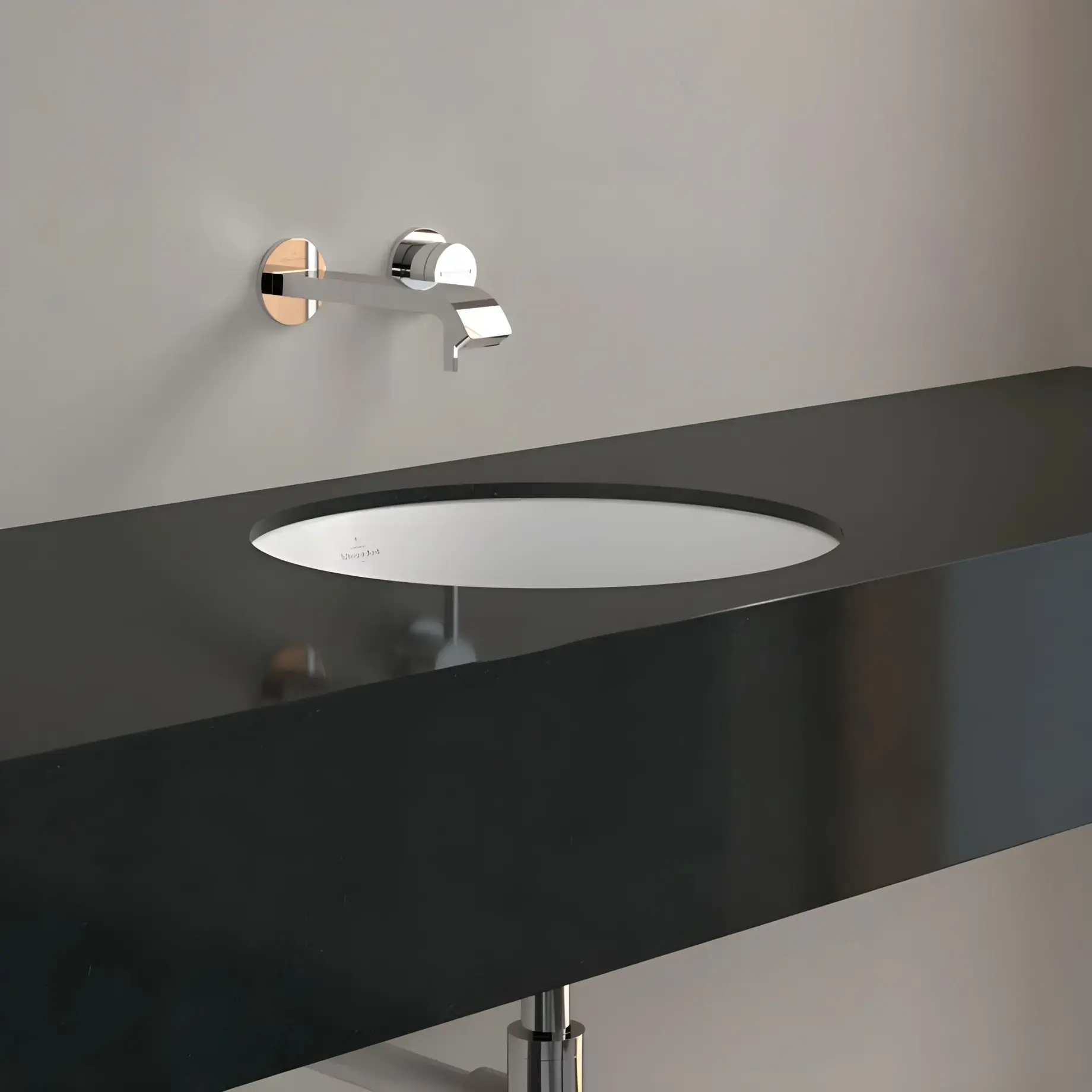 Умивальник Loop & Friends Villeroy & Boch 4A5201RW Stone White CeramicPlus — вид згори