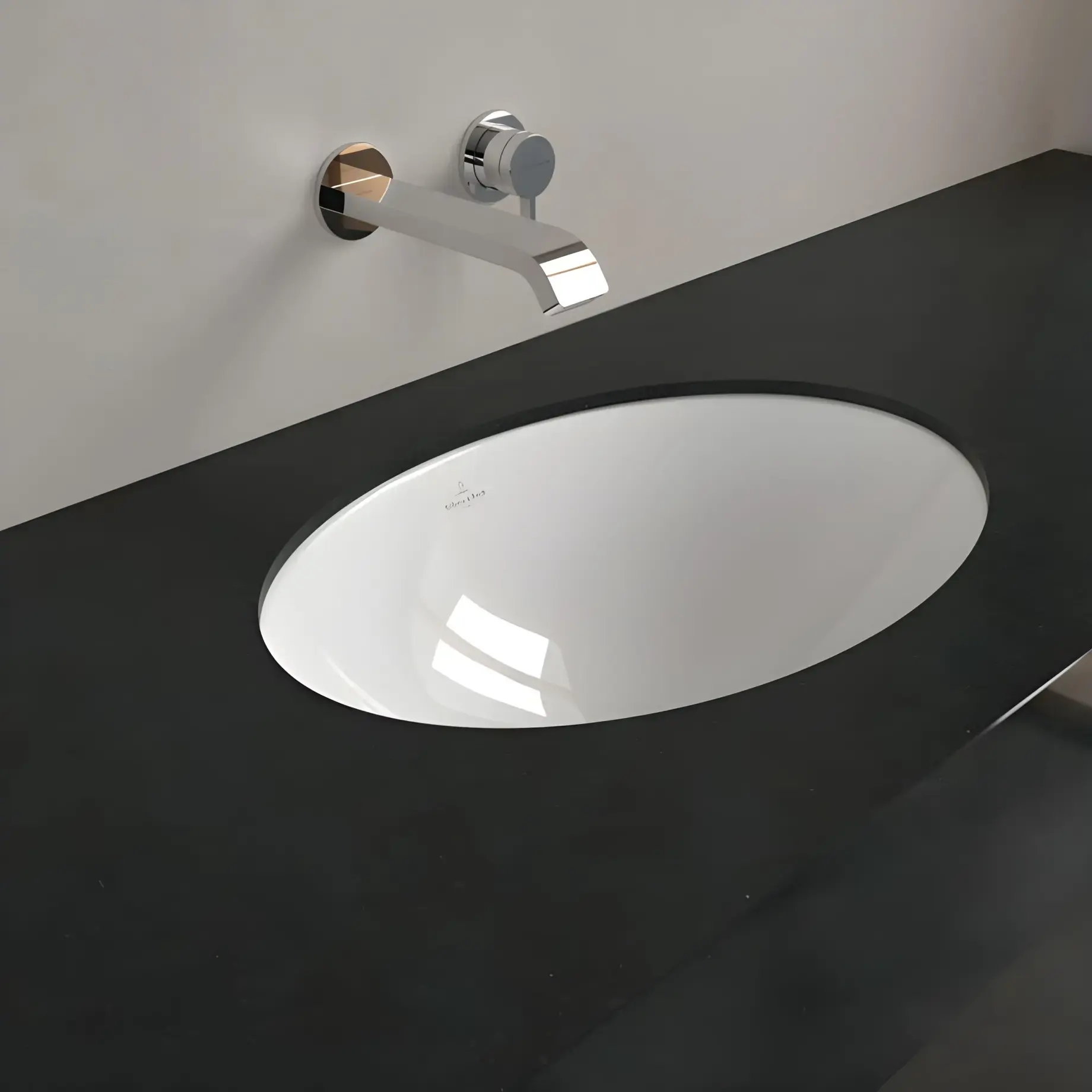 Умивальник Loop & Friends Villeroy & Boch 4A540101 Alpine White — бічний ракурс