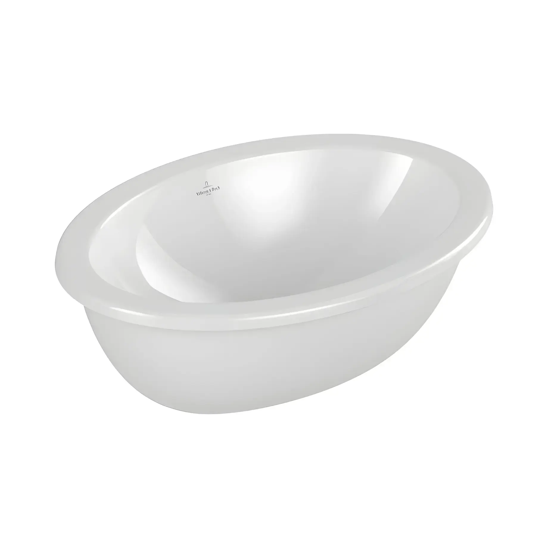Умивальник Loop & Friends Villeroy & Boch 4A5401R1 Alpine White CeramicPlus 48.5 x 32.5 см — вид на білому тлі