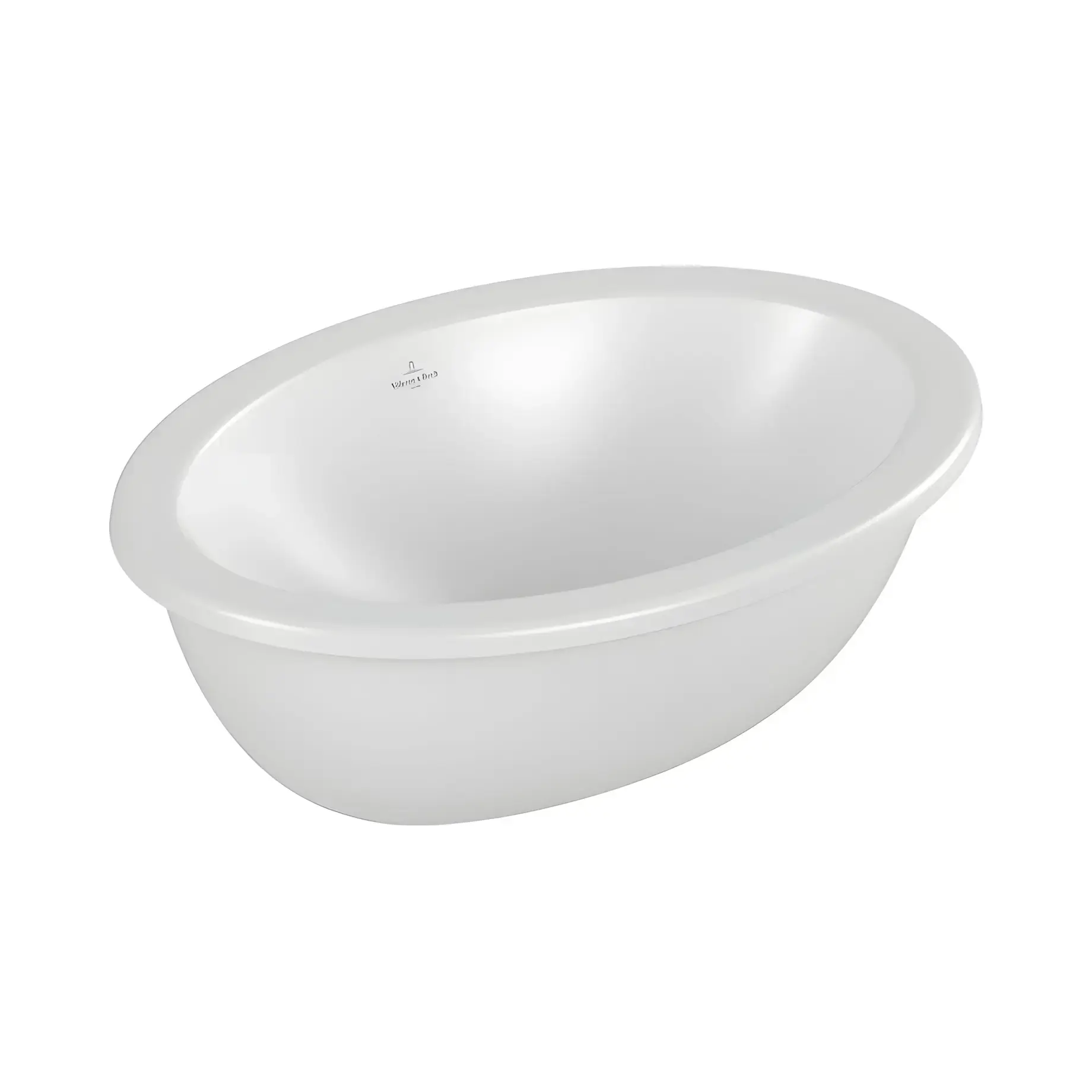 Умивальник Loop & Friends Villeroy & Boch 4A5401RW Stone White CeramicPlus 48.5 x 32.5 см — вид на білому тлі
