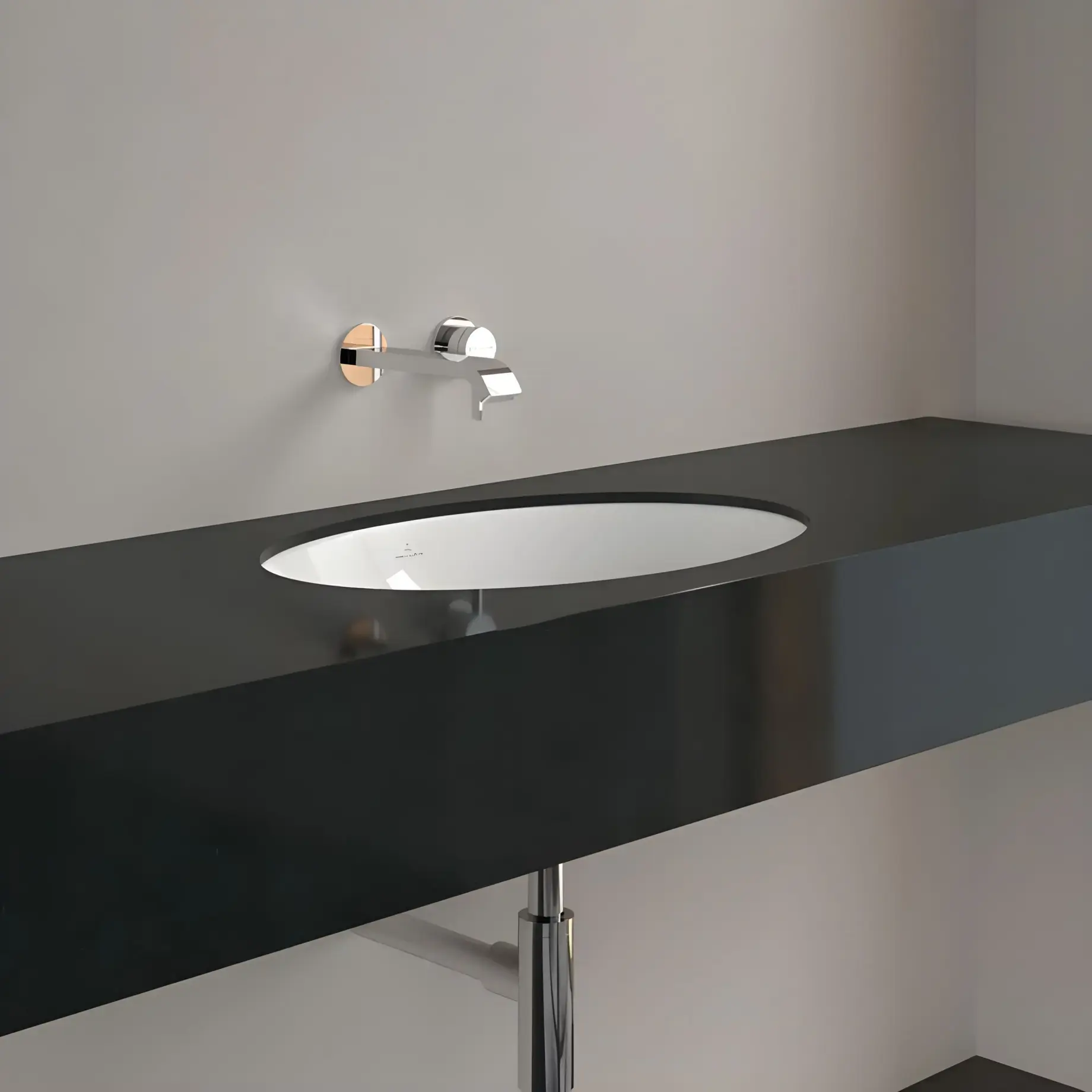 Умивальник Loop & Friends Villeroy & Boch 4A550101 Alpine White — бічний ракурс
