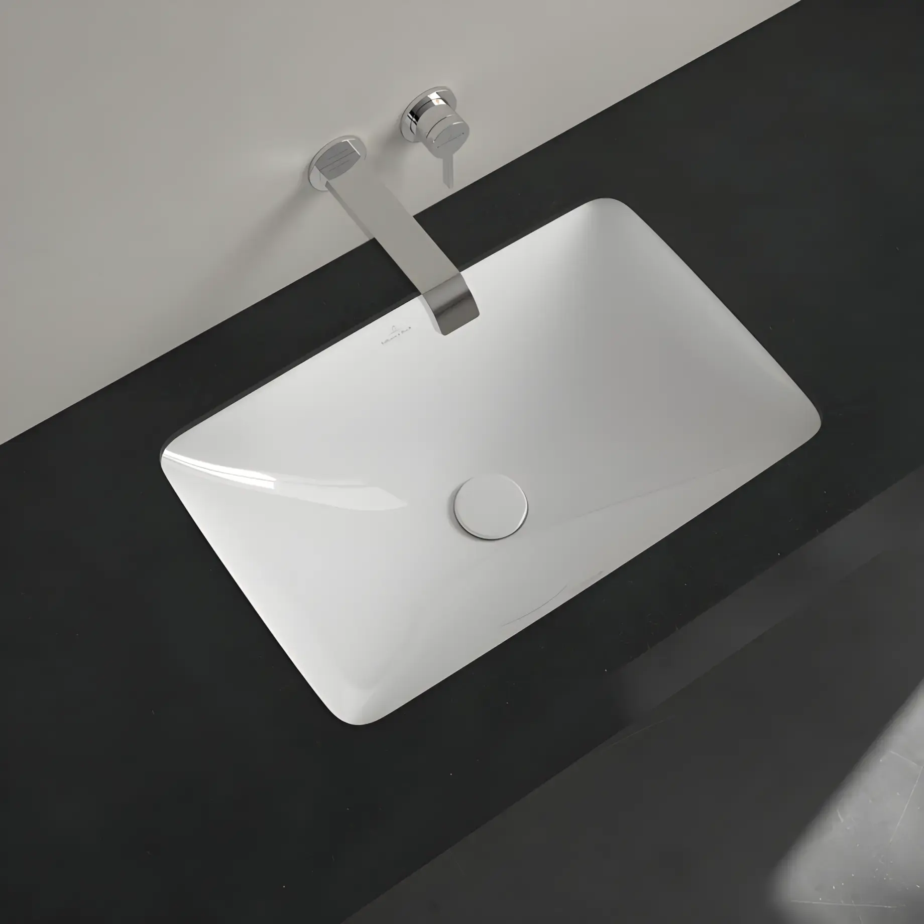 Умивальник Loop & Friends Villeroy & Boch 4A570001 Alpine White — бічний ракурс
