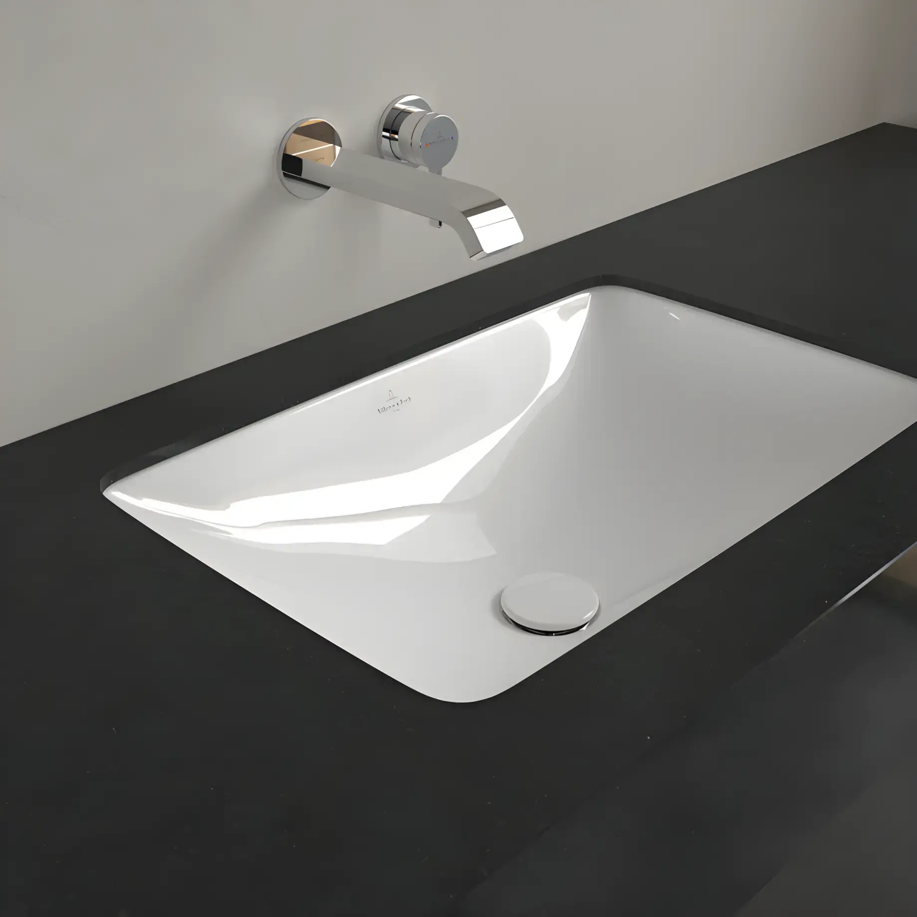Умивальник Loop & Friends Villeroy & Boch 4A570001 Alpine White — вид згори