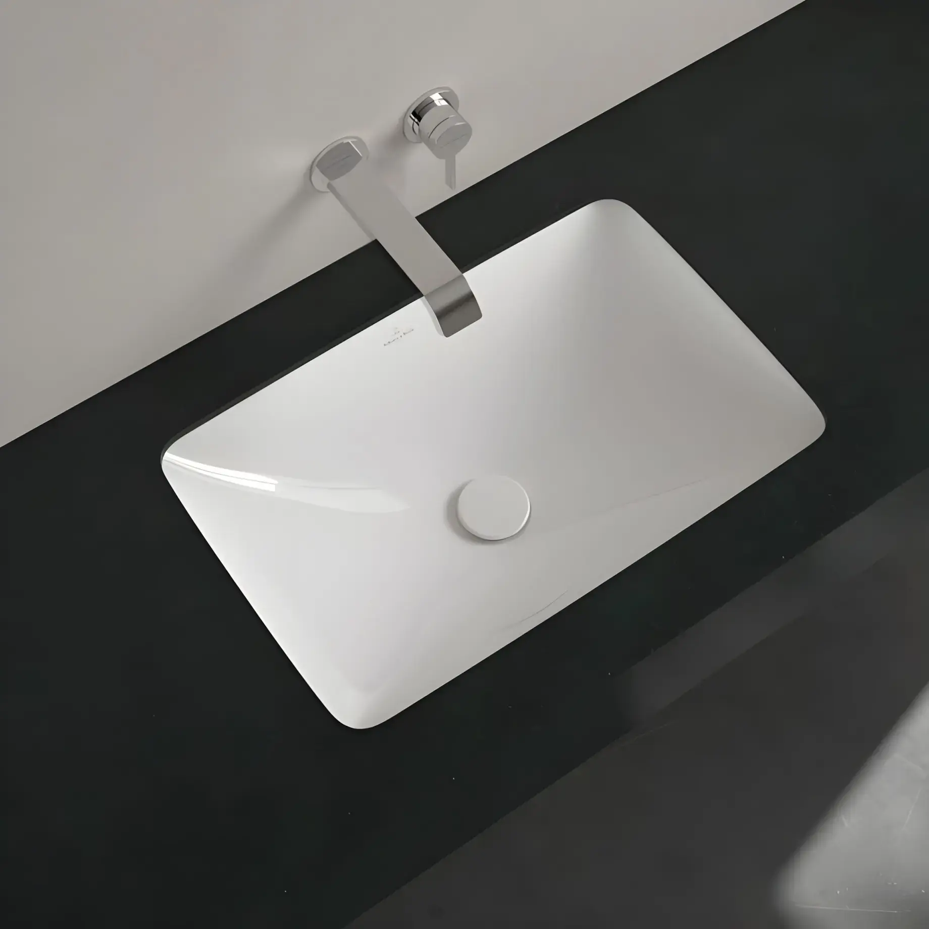 Умивальник Loop & Friends Villeroy & Boch 4A570101 Alpine White — вид спереду