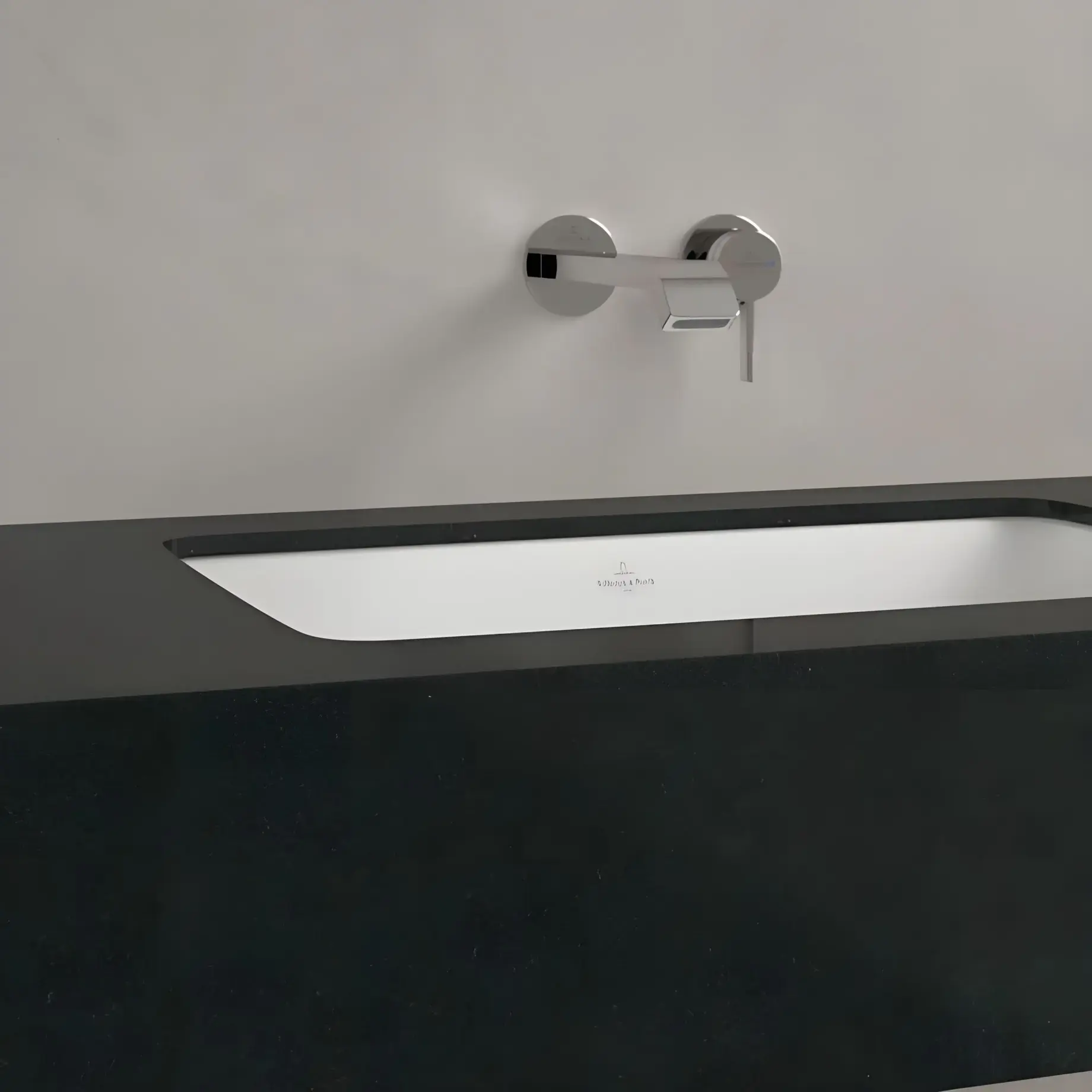 Умивальник Loop & Friends Villeroy & Boch 4A570101 Alpine White — вид ззаду