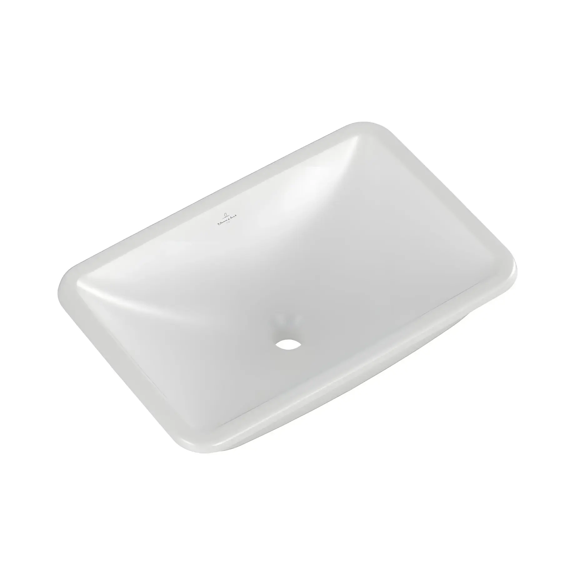 Умивальник Loop & Friends Villeroy & Boch 4A5701RW Stone White CeramicPlus — ракурс 3/4