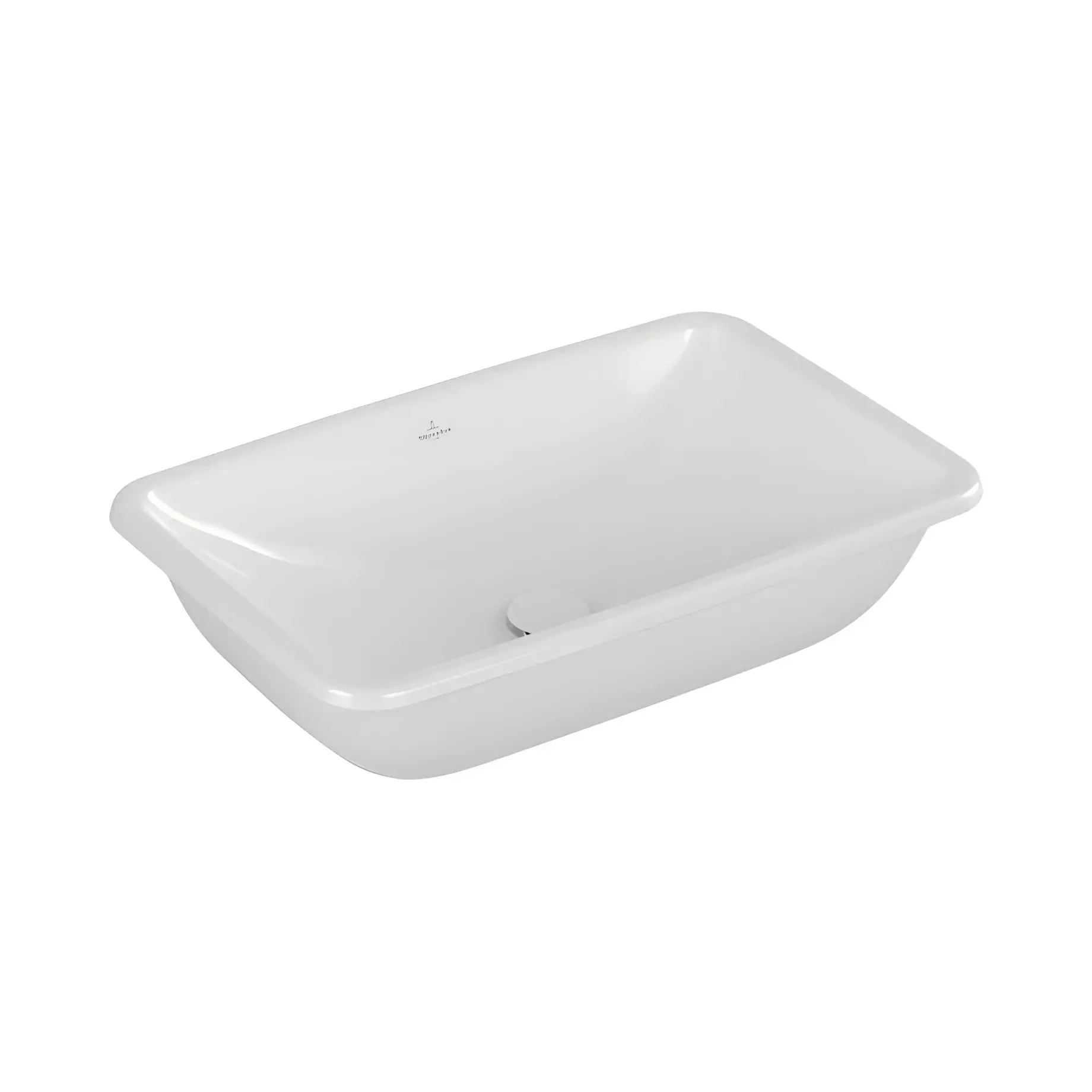 Умивальник Loop & Friends Villeroy & Boch 4A5801R1 Alpine White CeramicPlus 61.5 х 38 см — вид на білому тлі