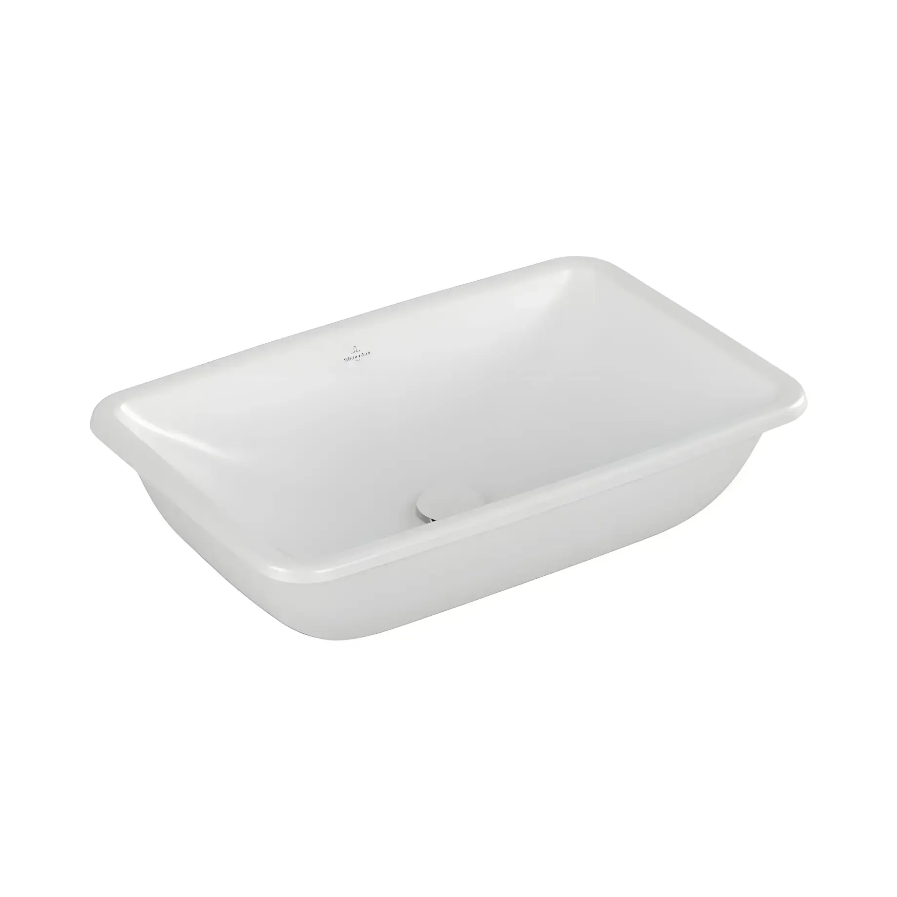 Умивальник Loop & Friends Villeroy & Boch 4A5801RW Stone White CeramicPlus 61.5 х 38 см — вид на білому тлі