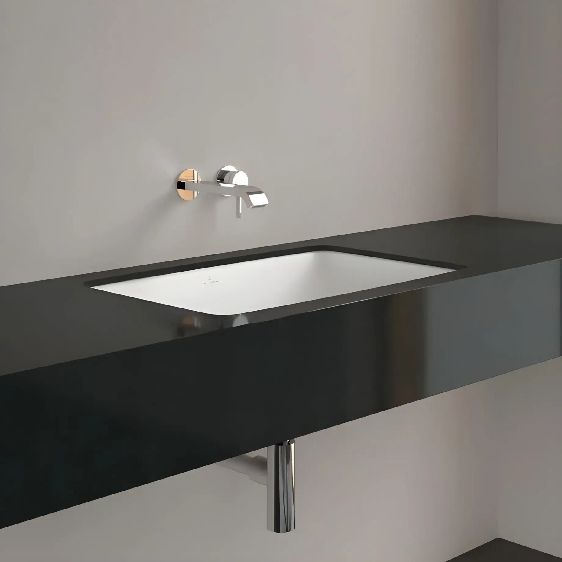 Умивальник Loop & Friends Villeroy & Boch 4A5801RW Stone White CeramicPlus — вид згори
