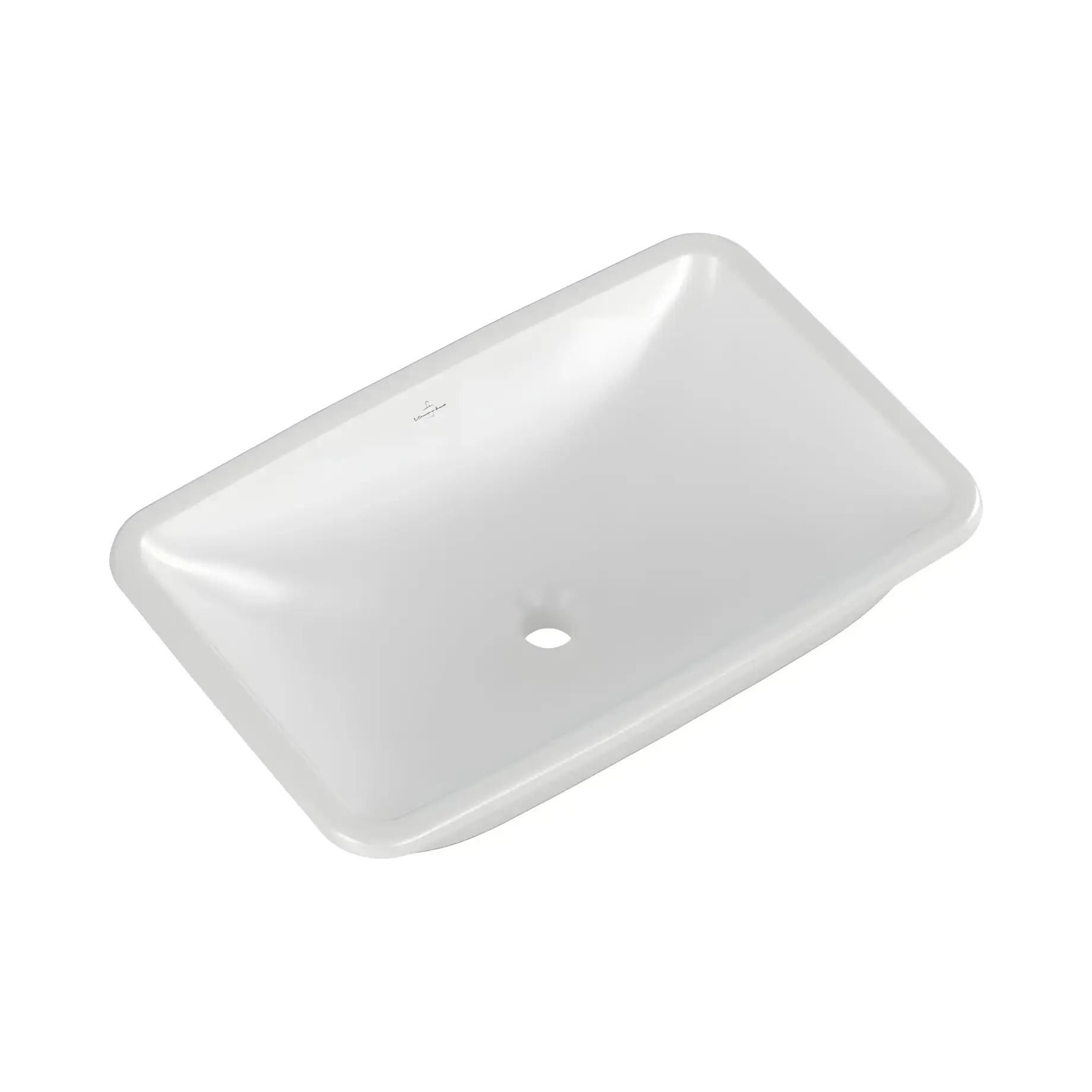 Умивальник Loop & Friends Villeroy & Boch 4A5801RW Stone White CeramicPlus — вид ззаду