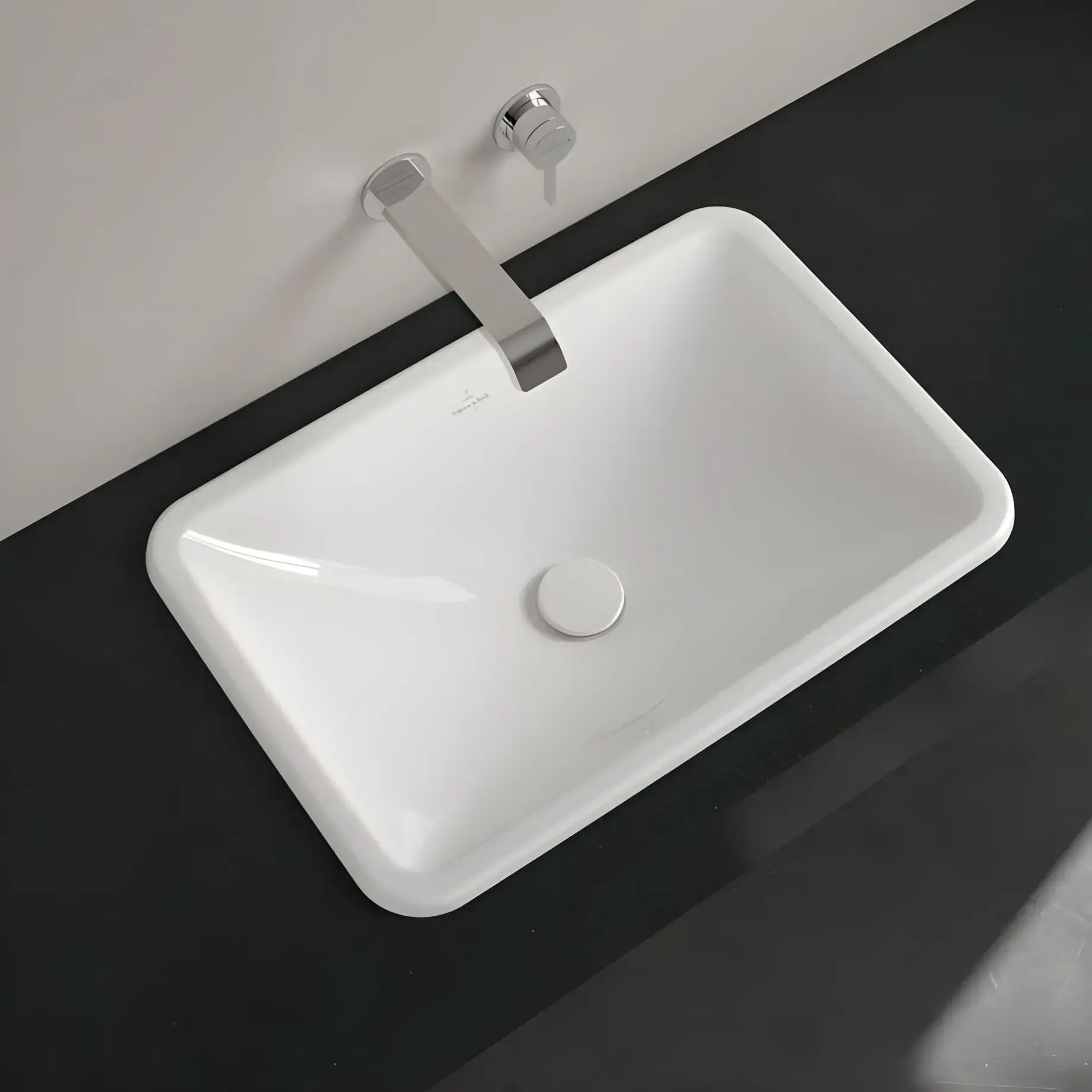 Умивальник Loop & Friends Villeroy & Boch 4A650101 Alpine White — вид спереду