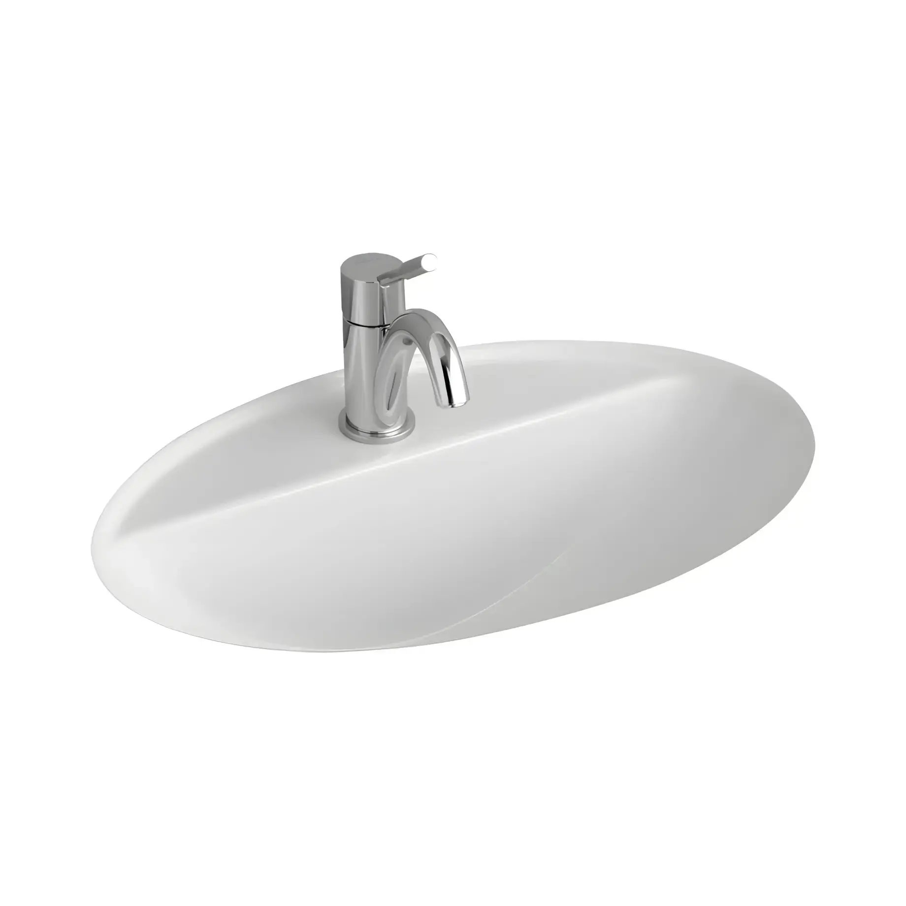 Умивальник Loop & Friends Villeroy & Boch 51616001 Alpine White — вид на білому тлі