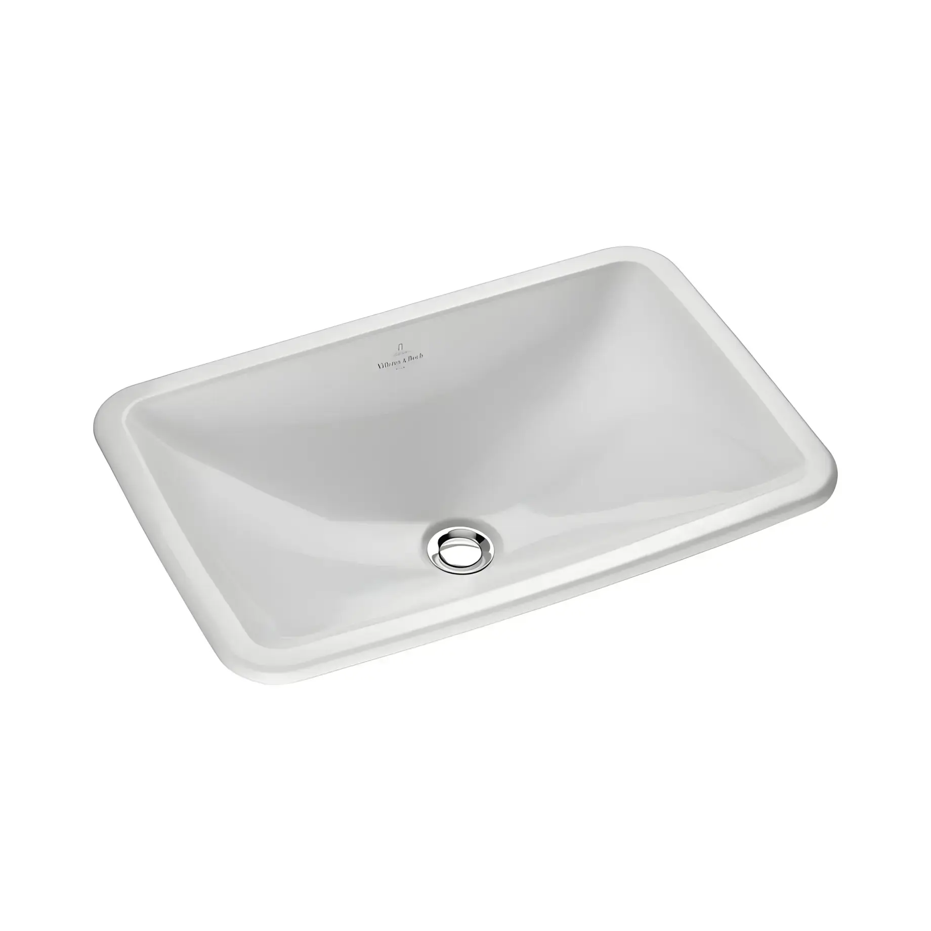 Умивальник Loop & Friends Villeroy & Boch 614500R1 Alpine White CeramicPlus 60 х 40.5 см — вид на білому тлі