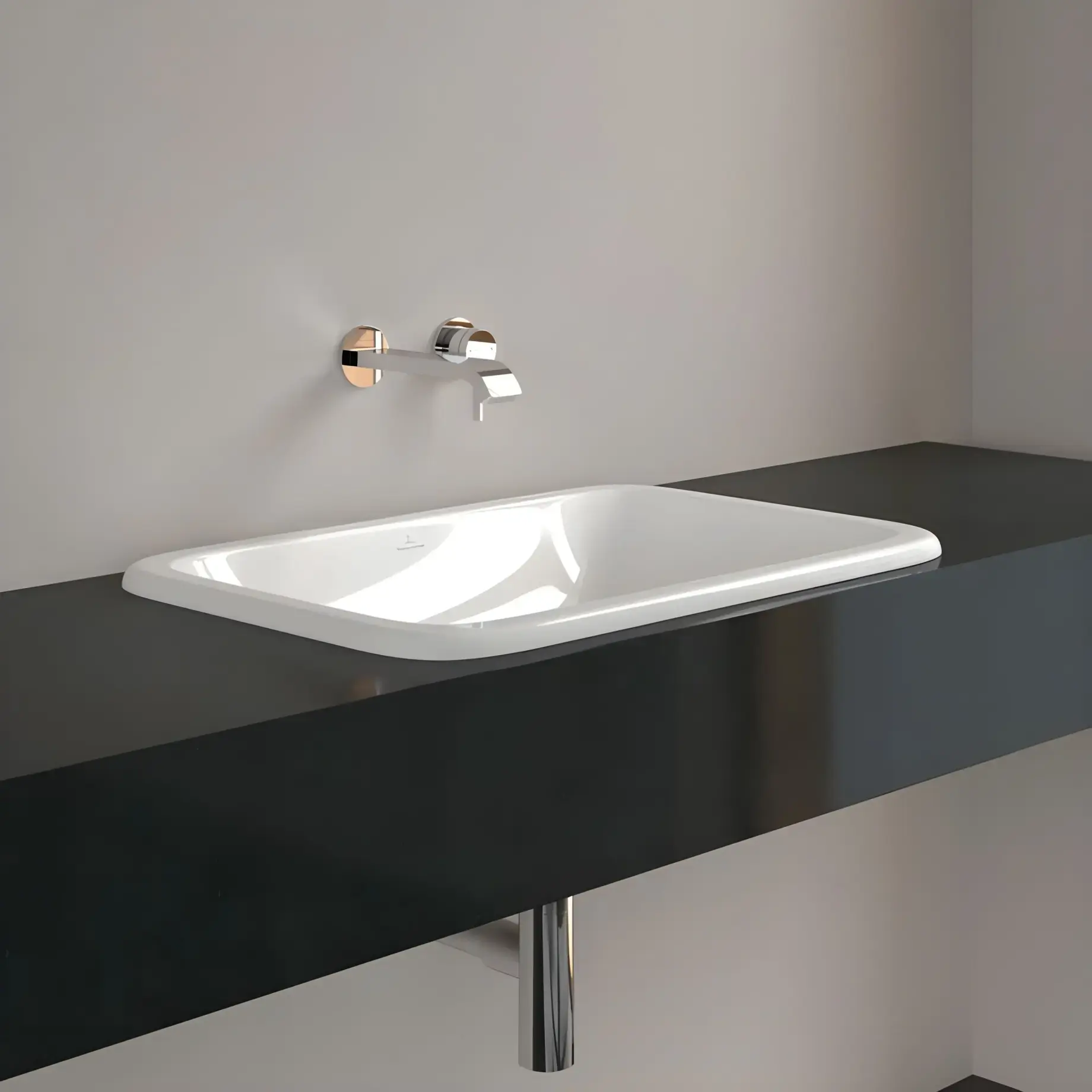Умивальник Loop & Friends Villeroy & Boch 61452001 Alpine White — вид спереду