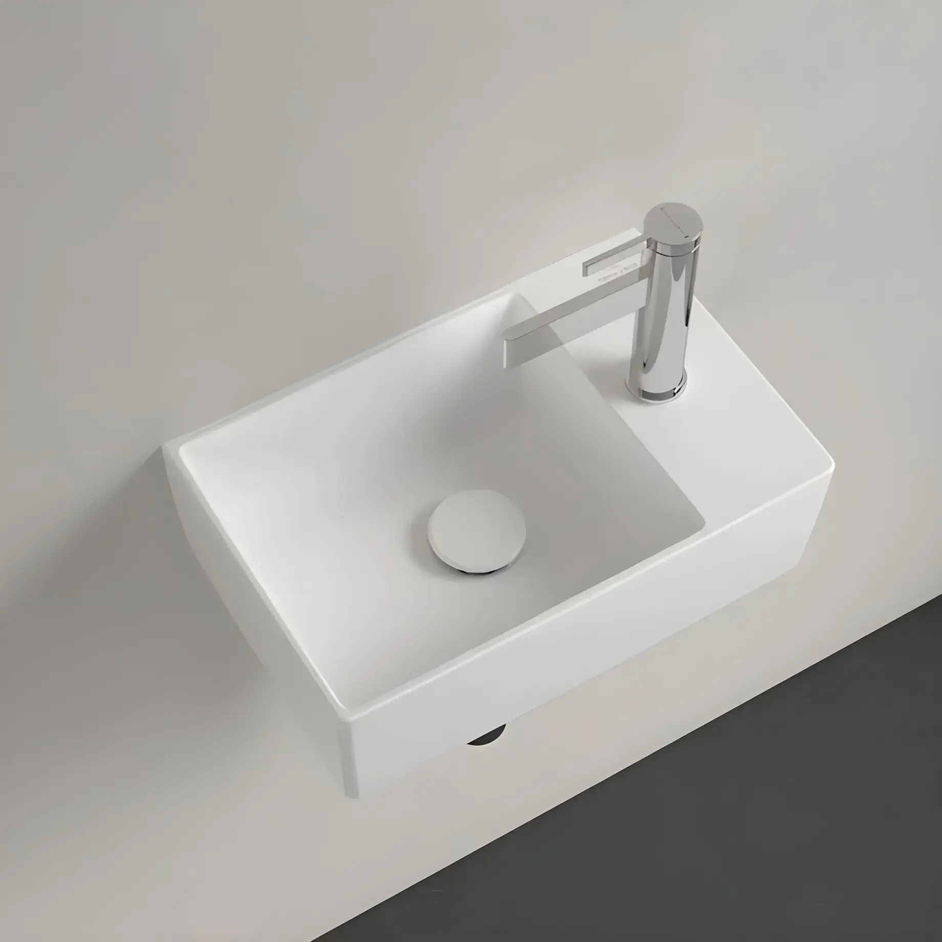 Умивальник Memento 2.0 Villeroy & Boch 432340R1 Alpine White CeramicPlus — вид спереду
