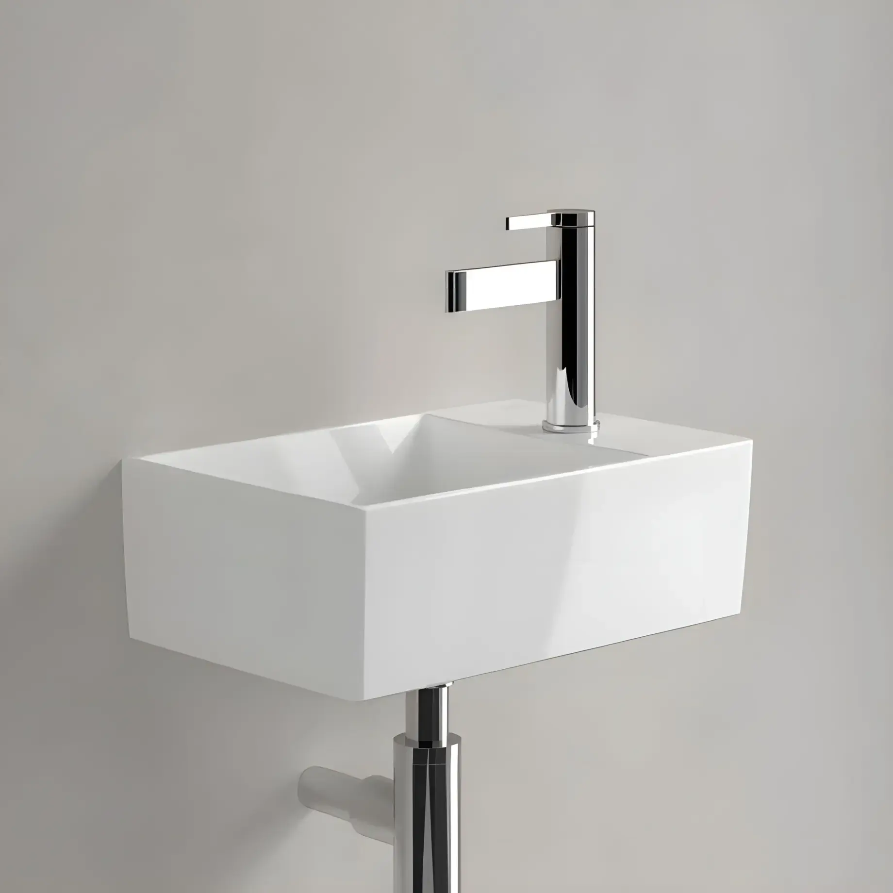 Умивальник Memento 2.0 Villeroy & Boch 432340R1 Alpine White CeramicPlus — бічний ракурс