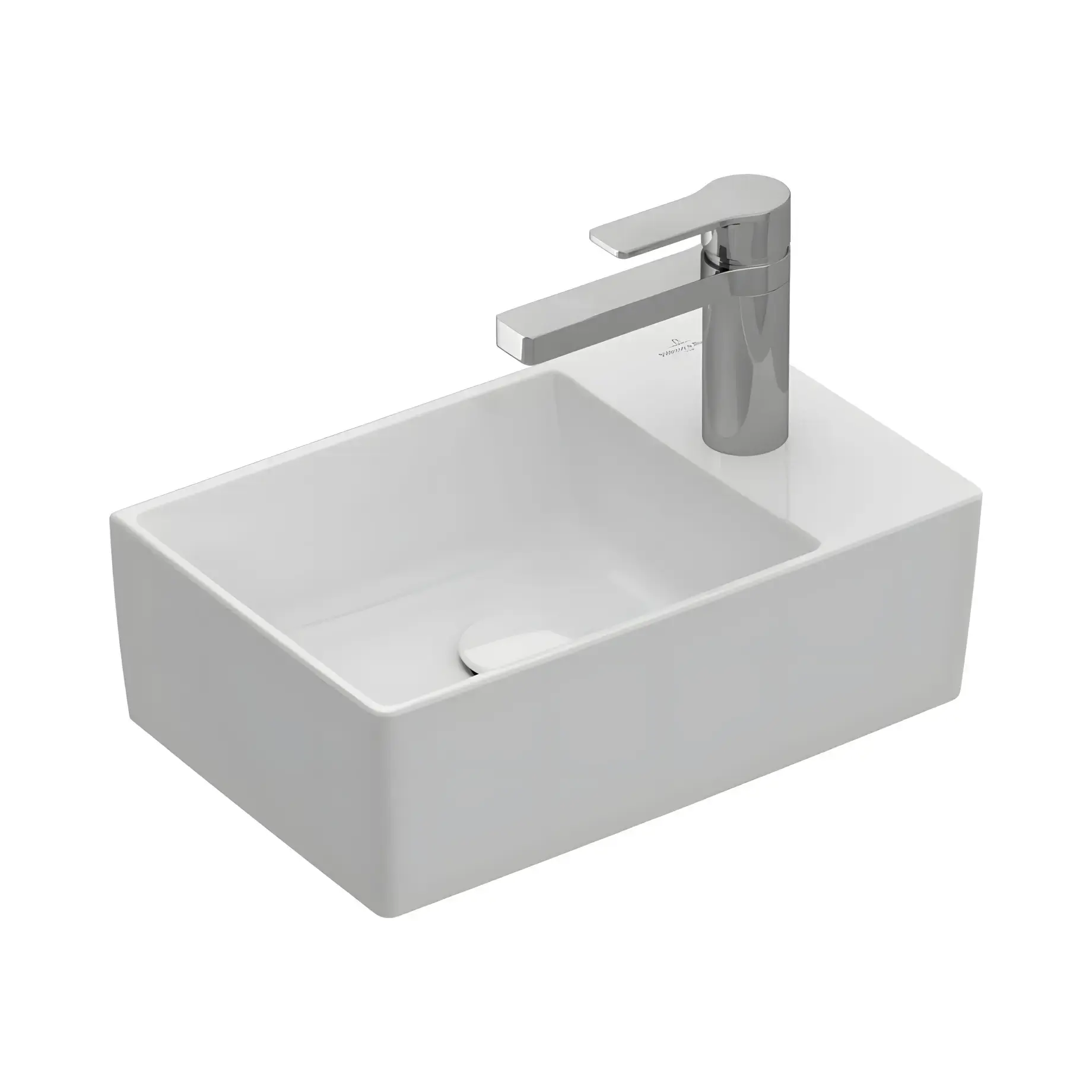 Умивальник Memento 2.0 Villeroy & Boch 43234G01 Alpine White 40 x 26 см — вид на білому тлі