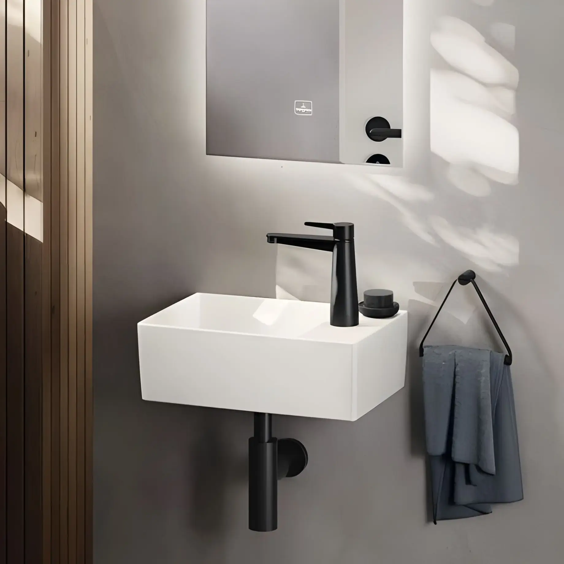 Умивальник Memento 2.0 Villeroy & Boch 43234GRW Stone White CeramicPlus — вид спереду