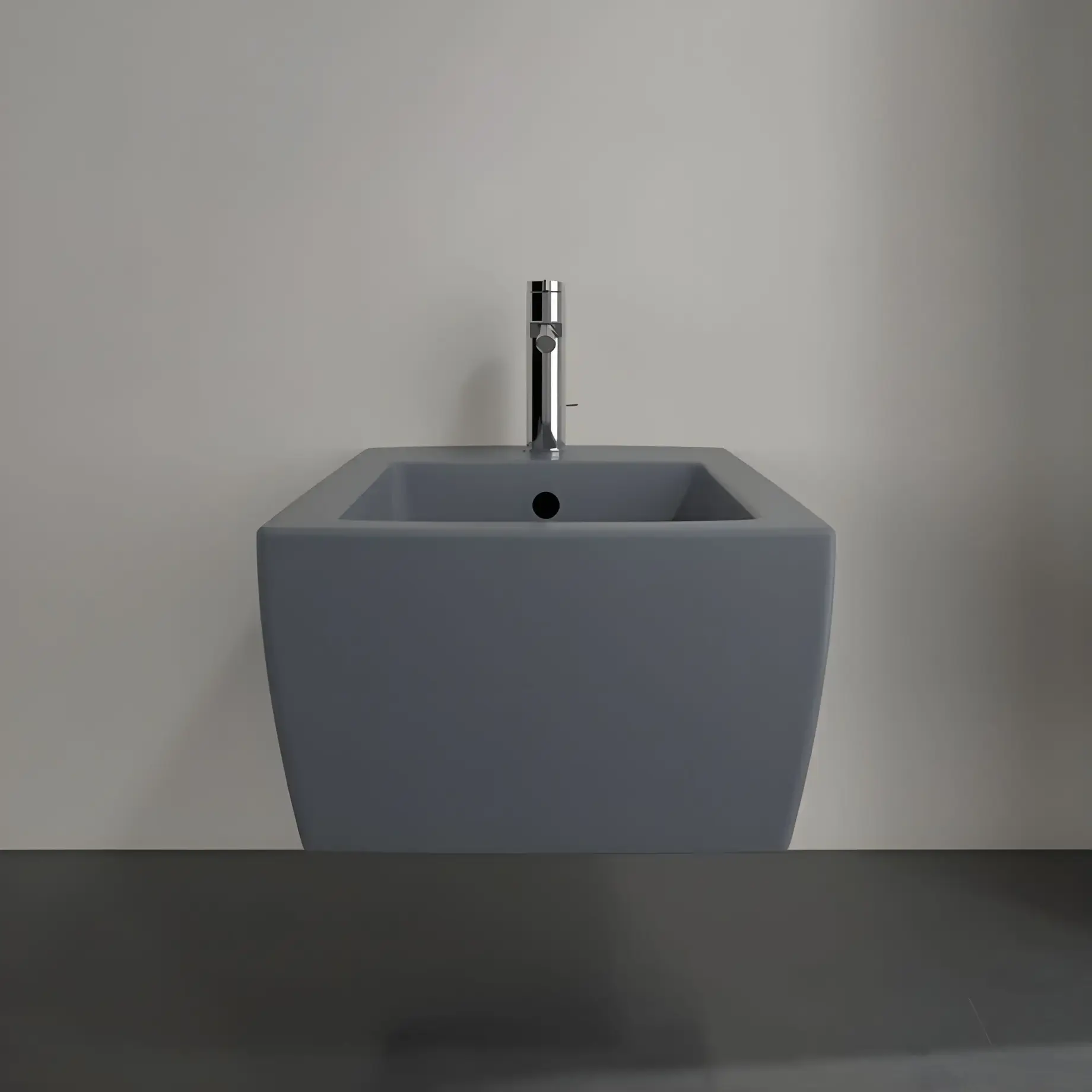 Біде Memento 2.0 Villeroy & Boch 443300I4 Graphite CeramicPlus — бічний ракурс