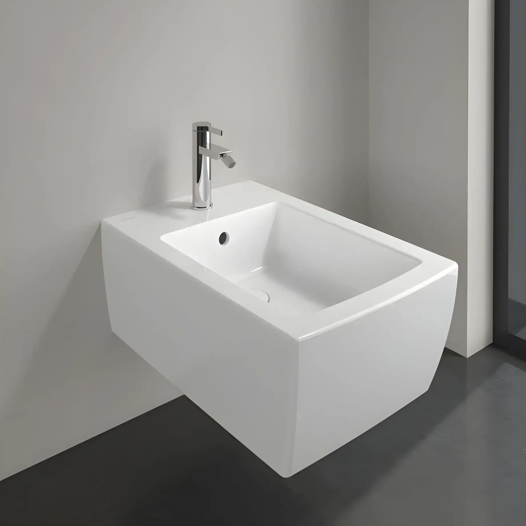 Біде Memento 2.0 Villeroy & Boch 443300R1 White Alpin CeramicPlus — вид спереду