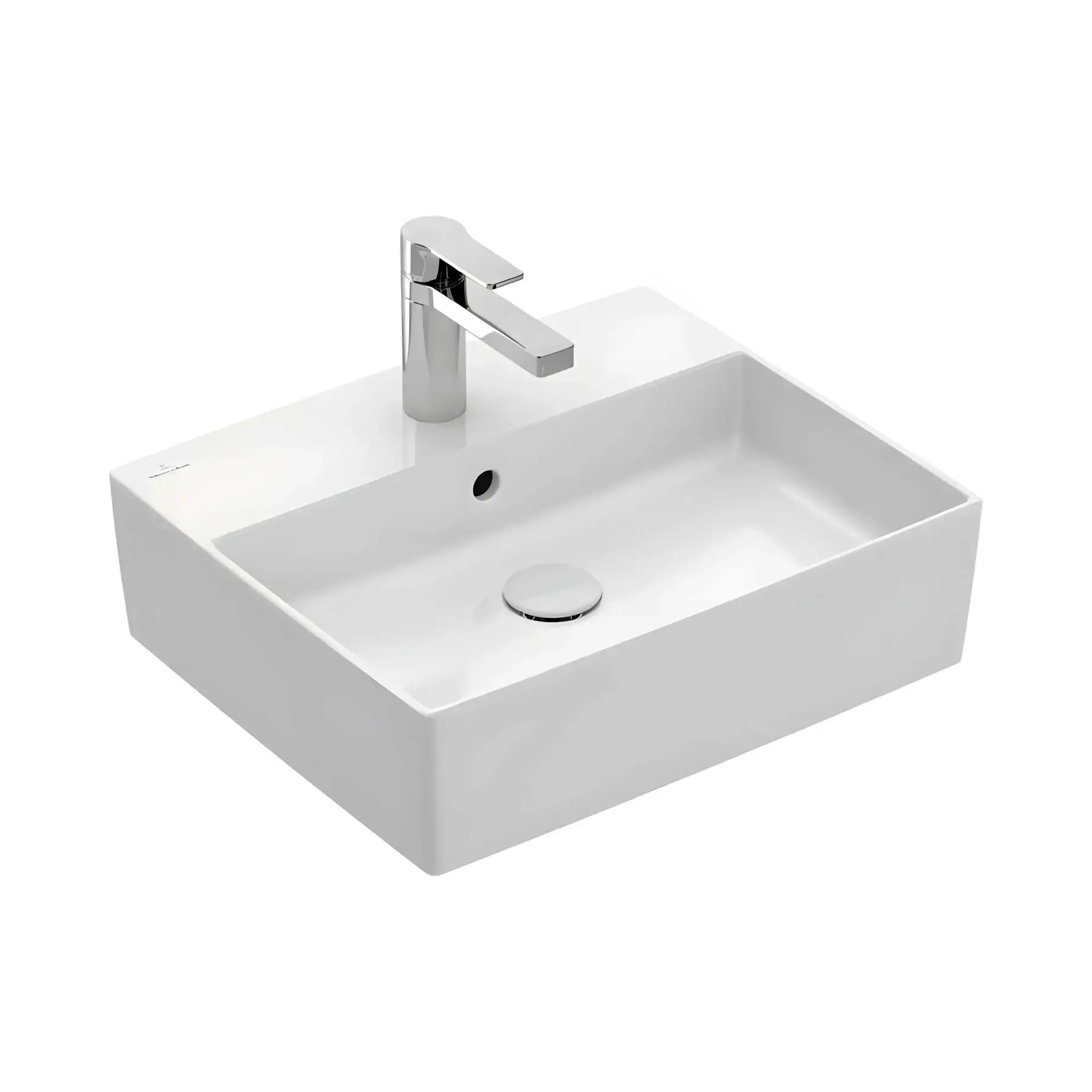 Умивальник Memento 2.0 Villeroy & Boch 4A075001 Alpine White 50 х 42 см — вид на білому тлі