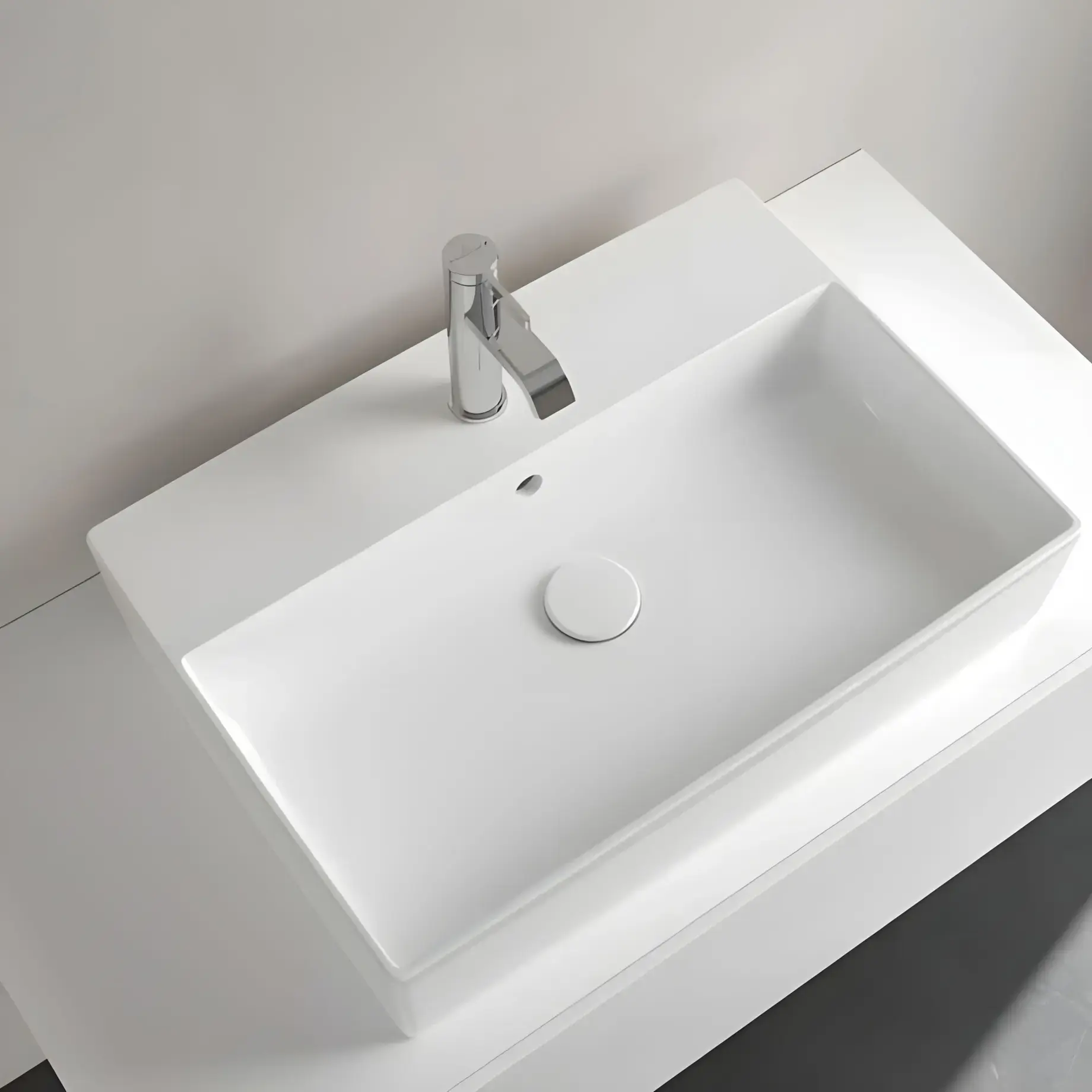 Умивальник Memento 2.0 Villeroy & Boch 4A076001 Alpine White — ракурс 3/4